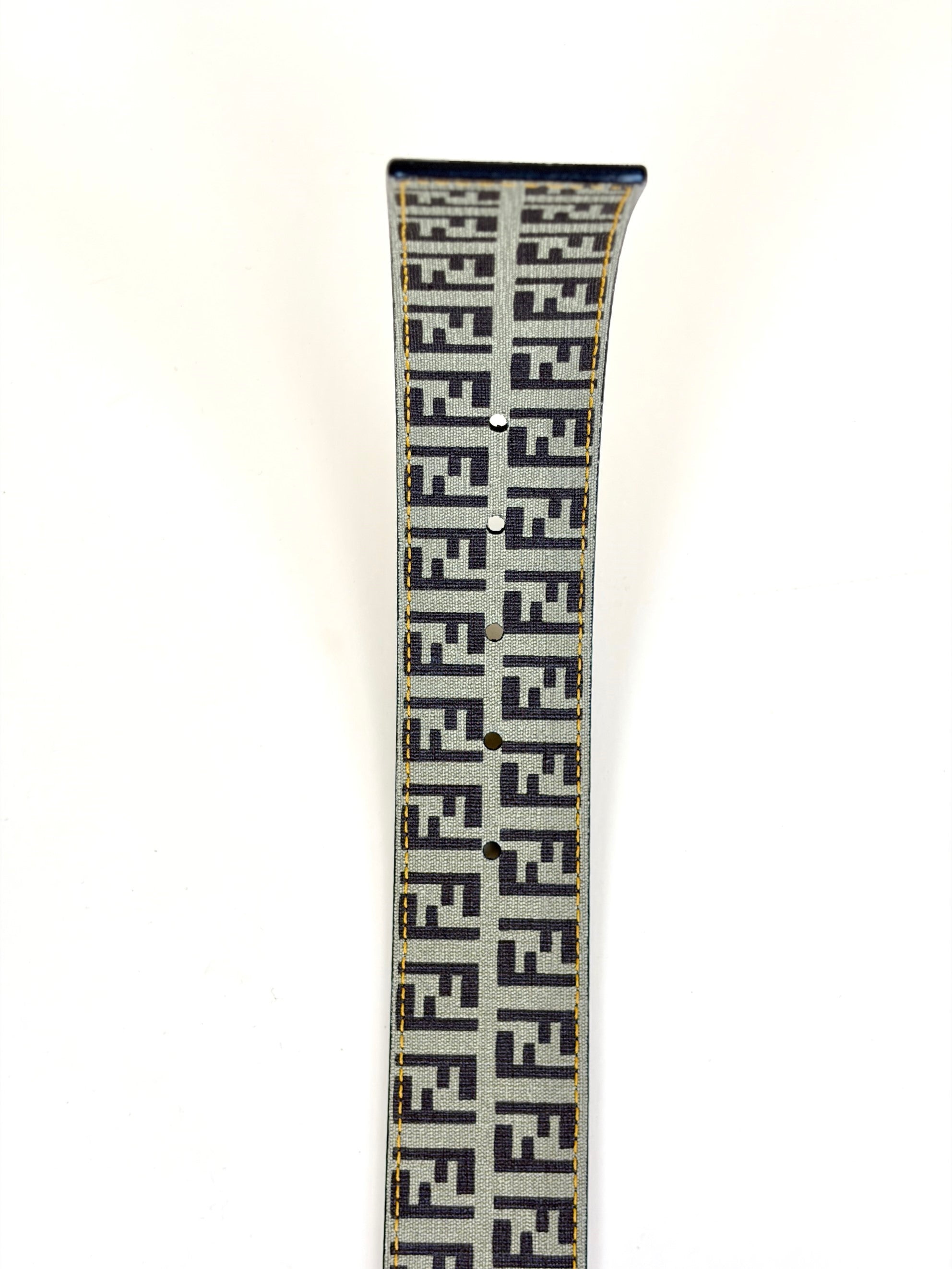 Fendi Bicolor Zucca Zucchino Reversible Buckle Belt