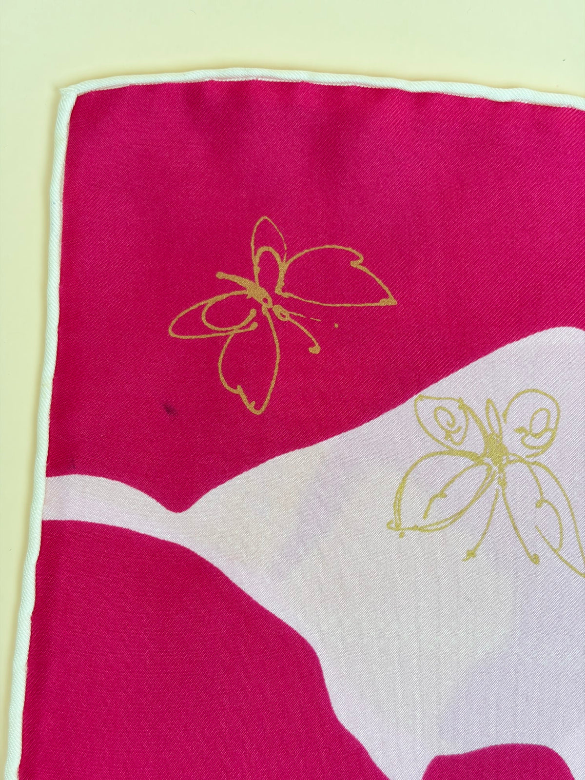 Dior multicolor butterfly printed square silk scarf