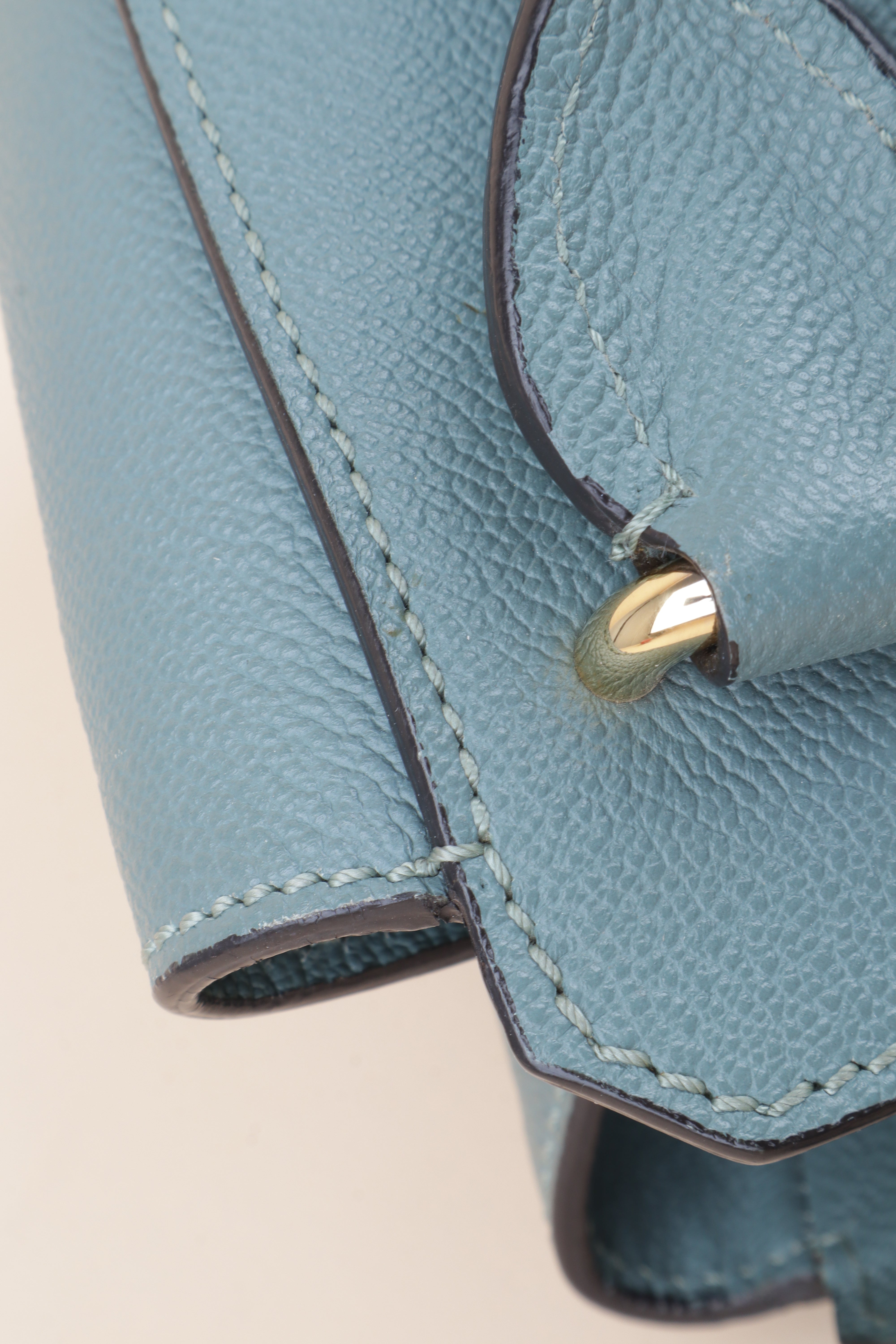 Burberry Blue Medium Celadon Buckle Tote Bag with Strap