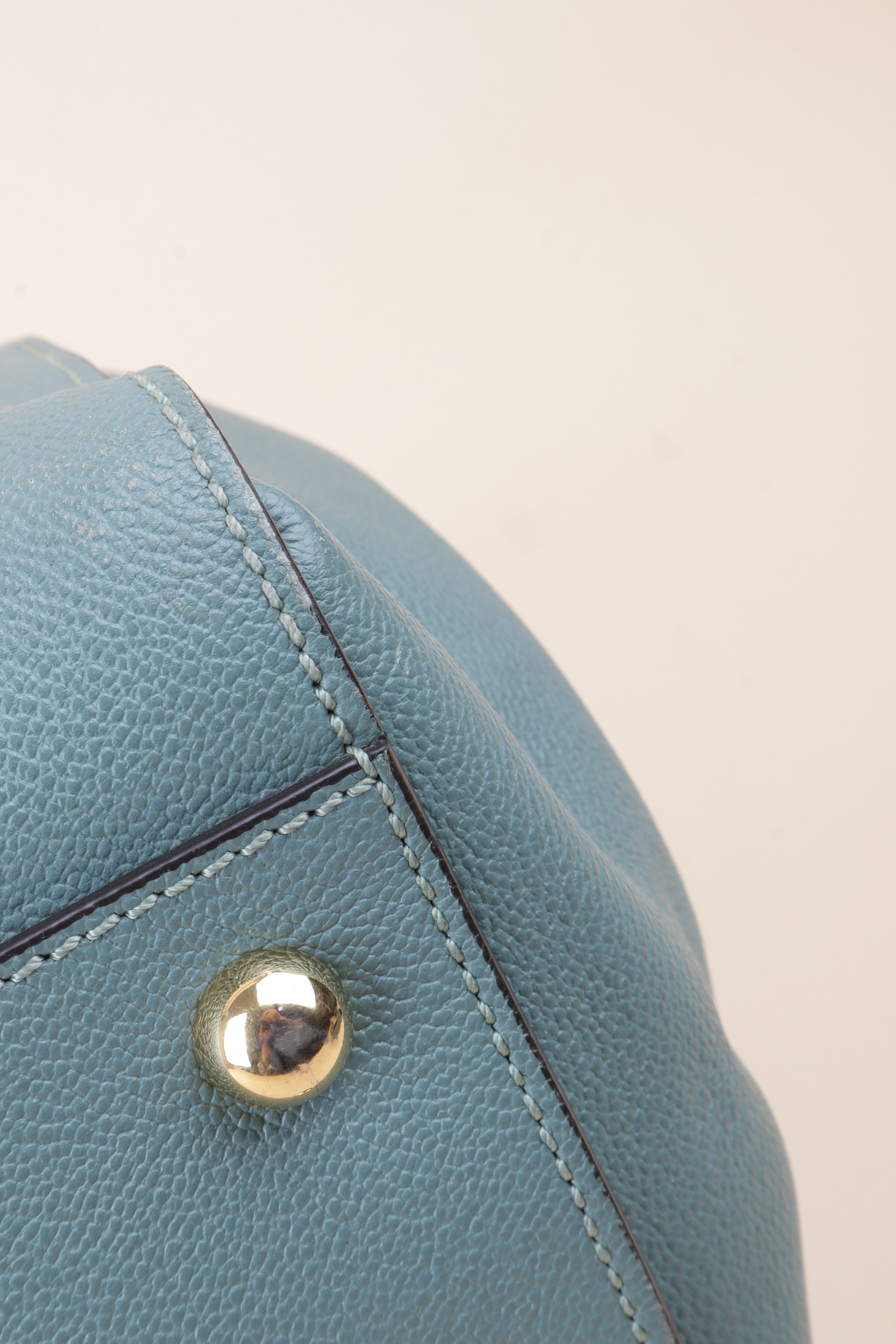 Burberry Blue Medium Celadon Buckle Tote Bag with Strap