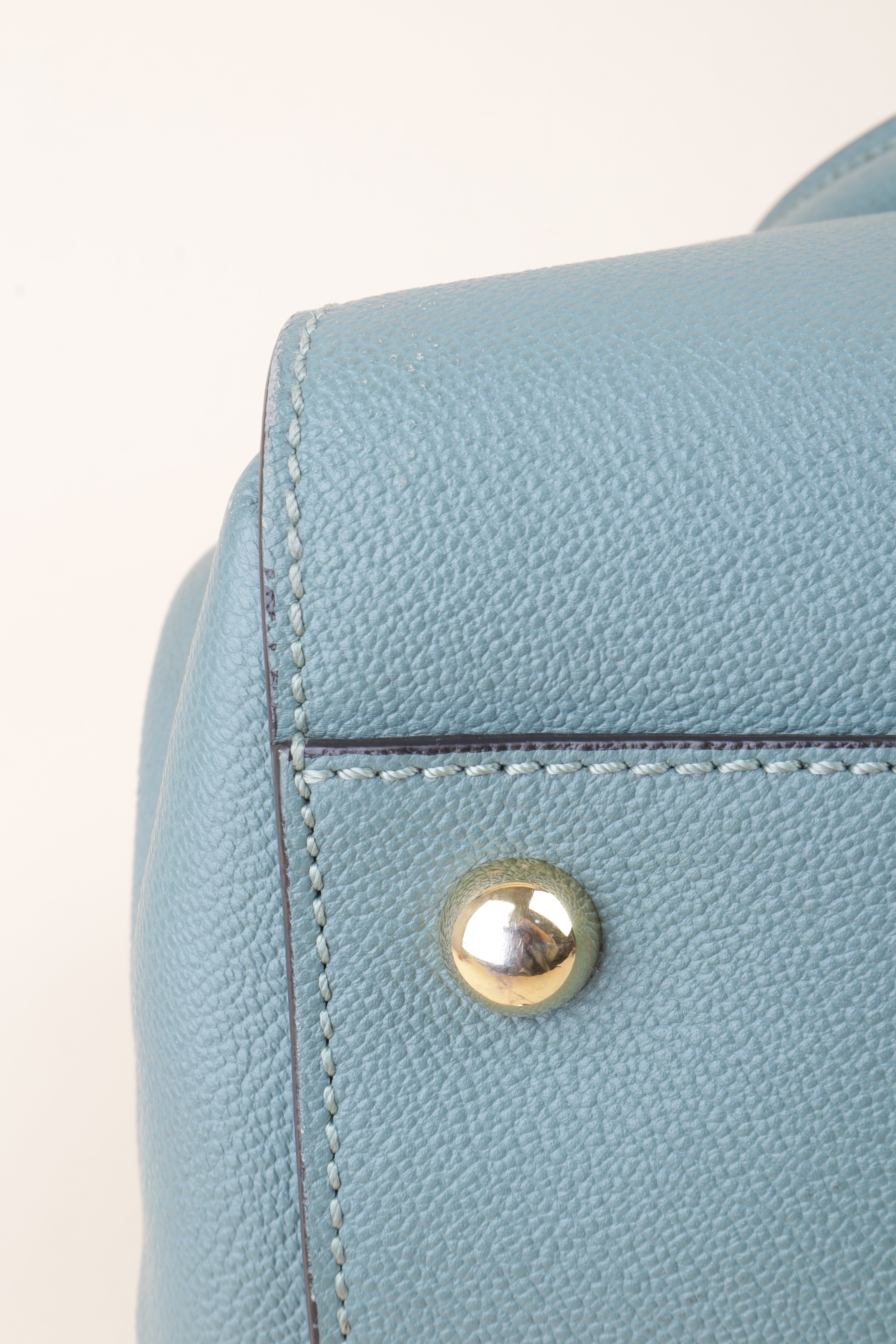 Burberry Blue Medium Celadon Buckle Tote Bag with Strap