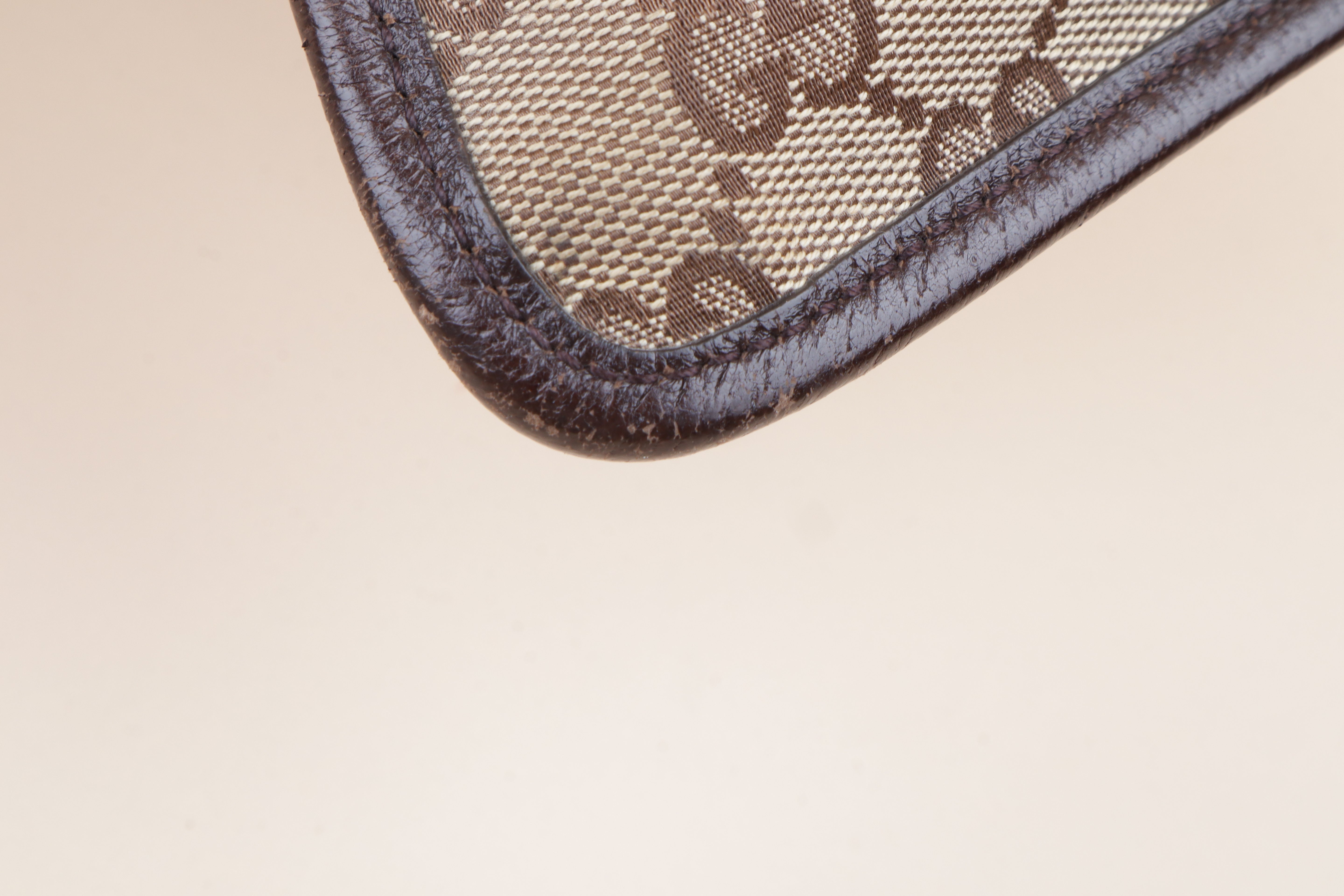 Gucci Bicolor GG Monogram Flat Messenger Crossbody Bag