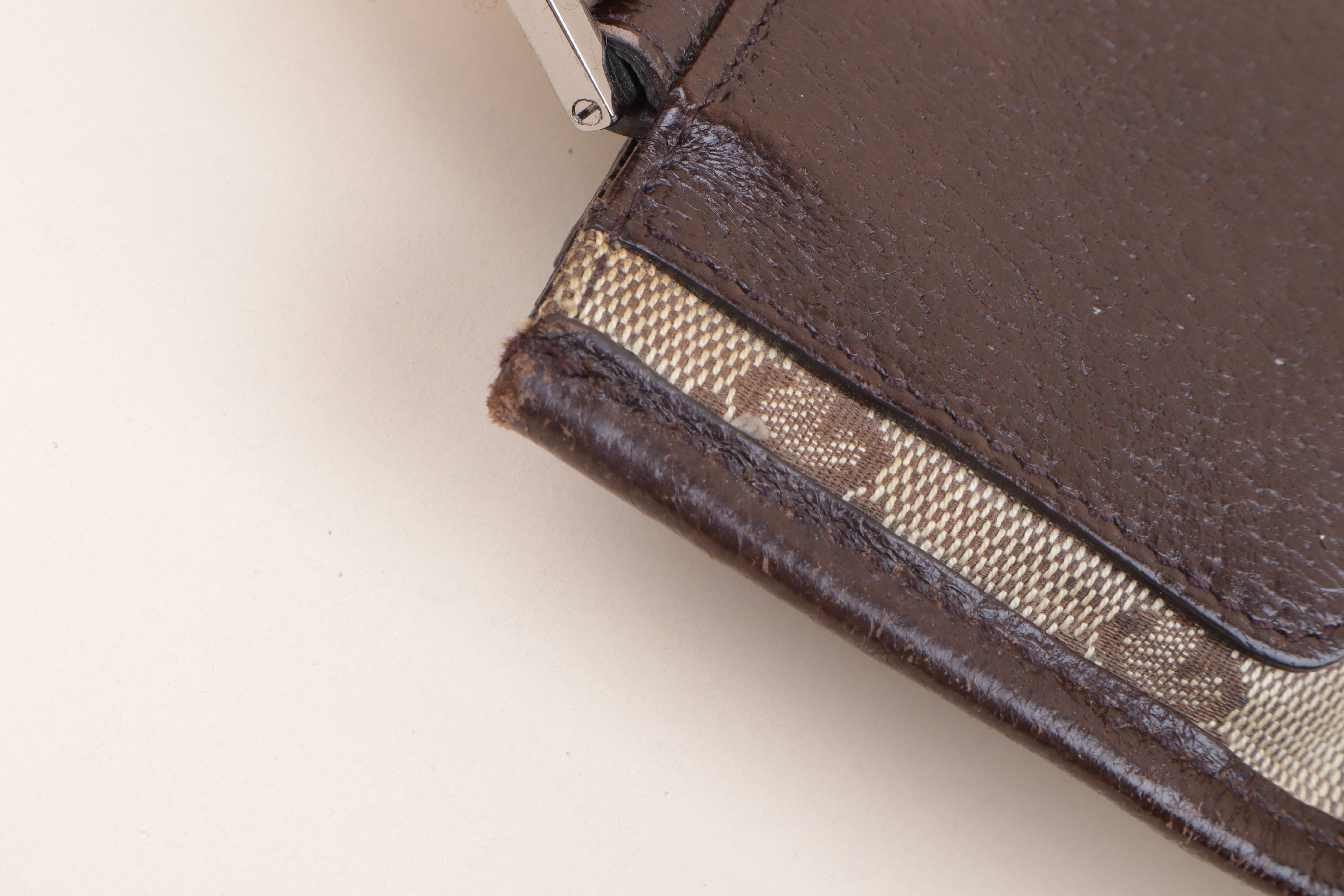 Gucci Bicolor GG Monogram Flat Messenger Crossbody Bag