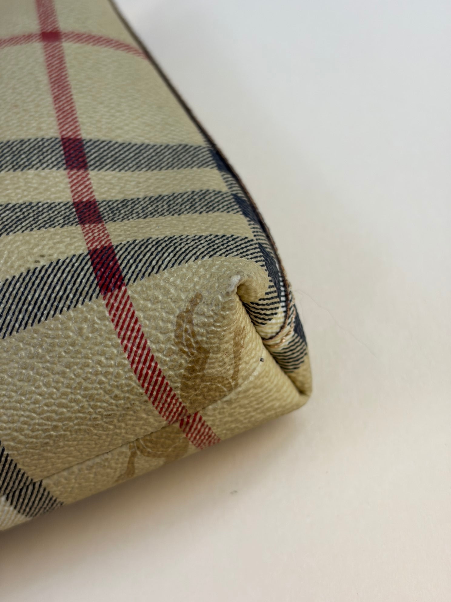 Burberry beige/brown Haymarket mini pochette