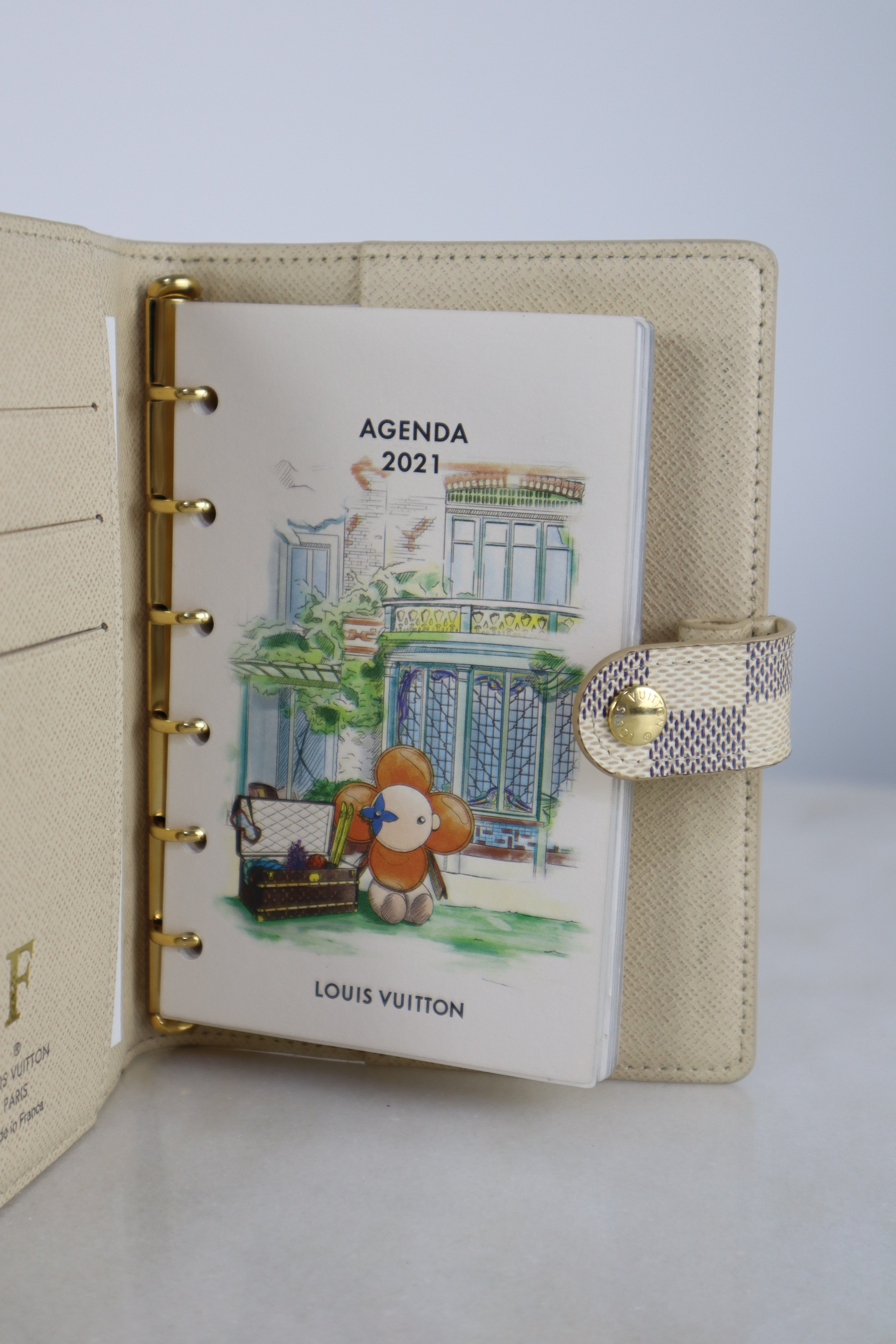 Louis Vuitton Damier Azur Note Book Ring PM Agenda Cover