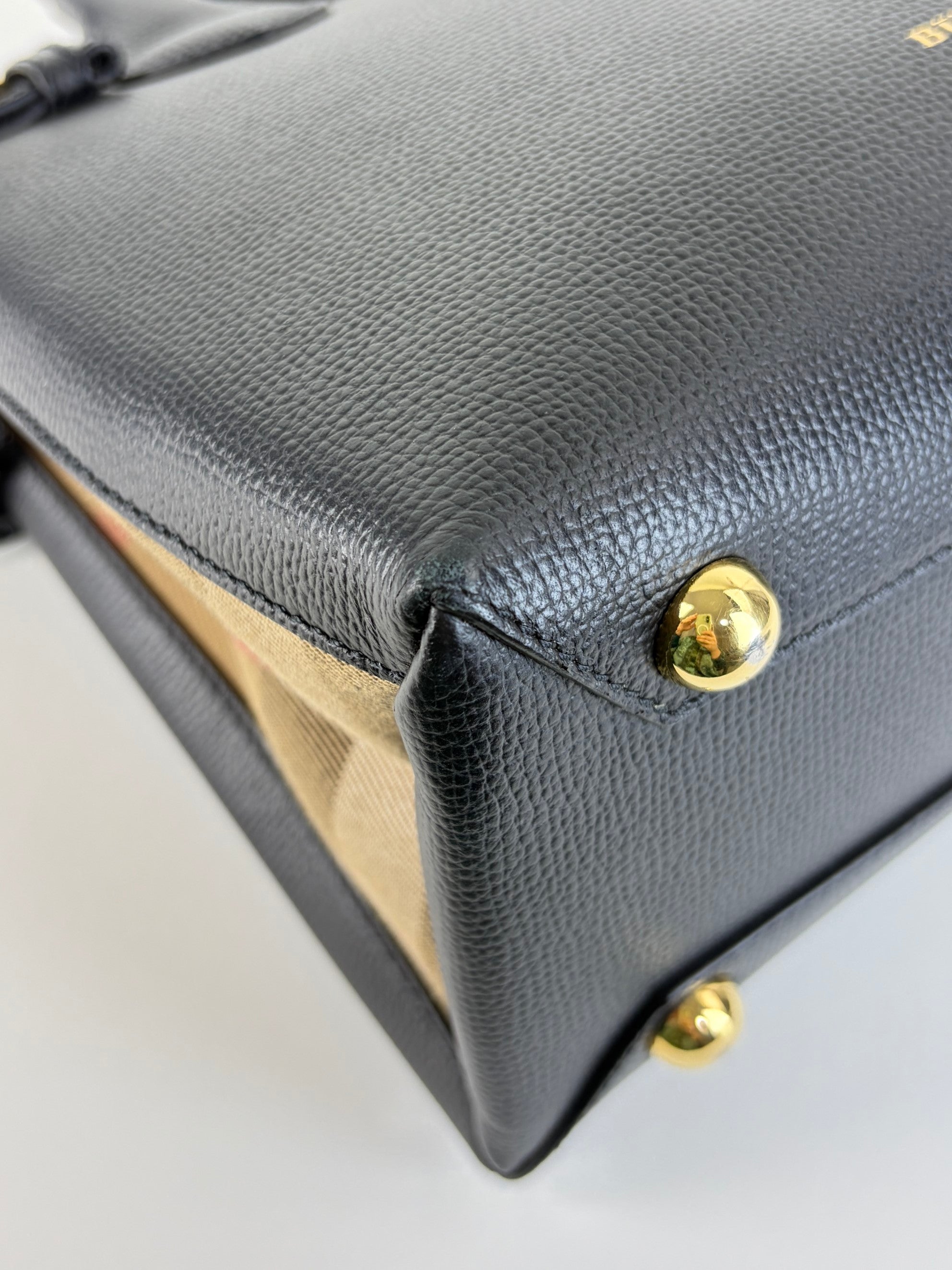 Burberry black Banner small tote Bag