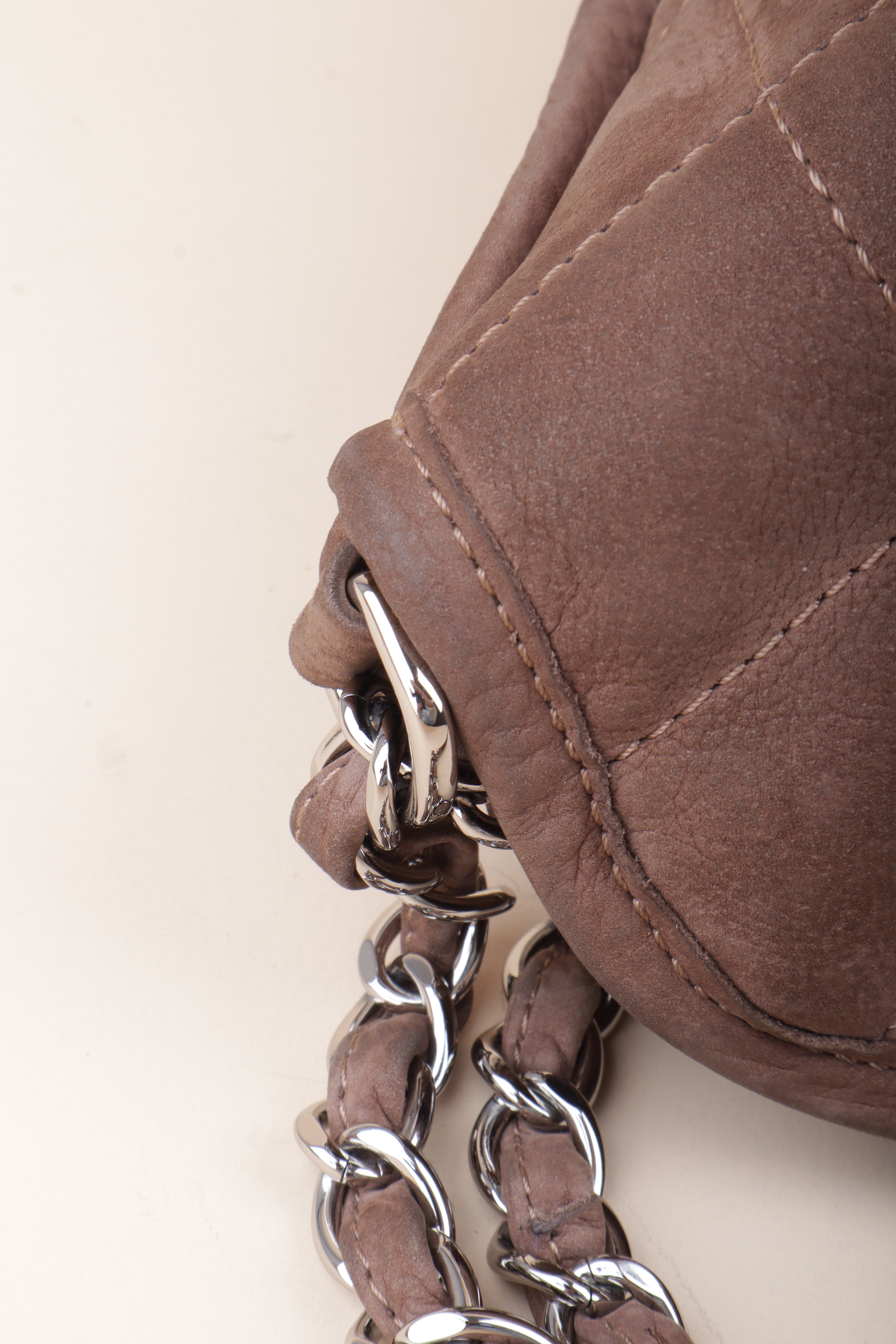 Chanel Brown Large French Riviera Hobo Shoulder Bag