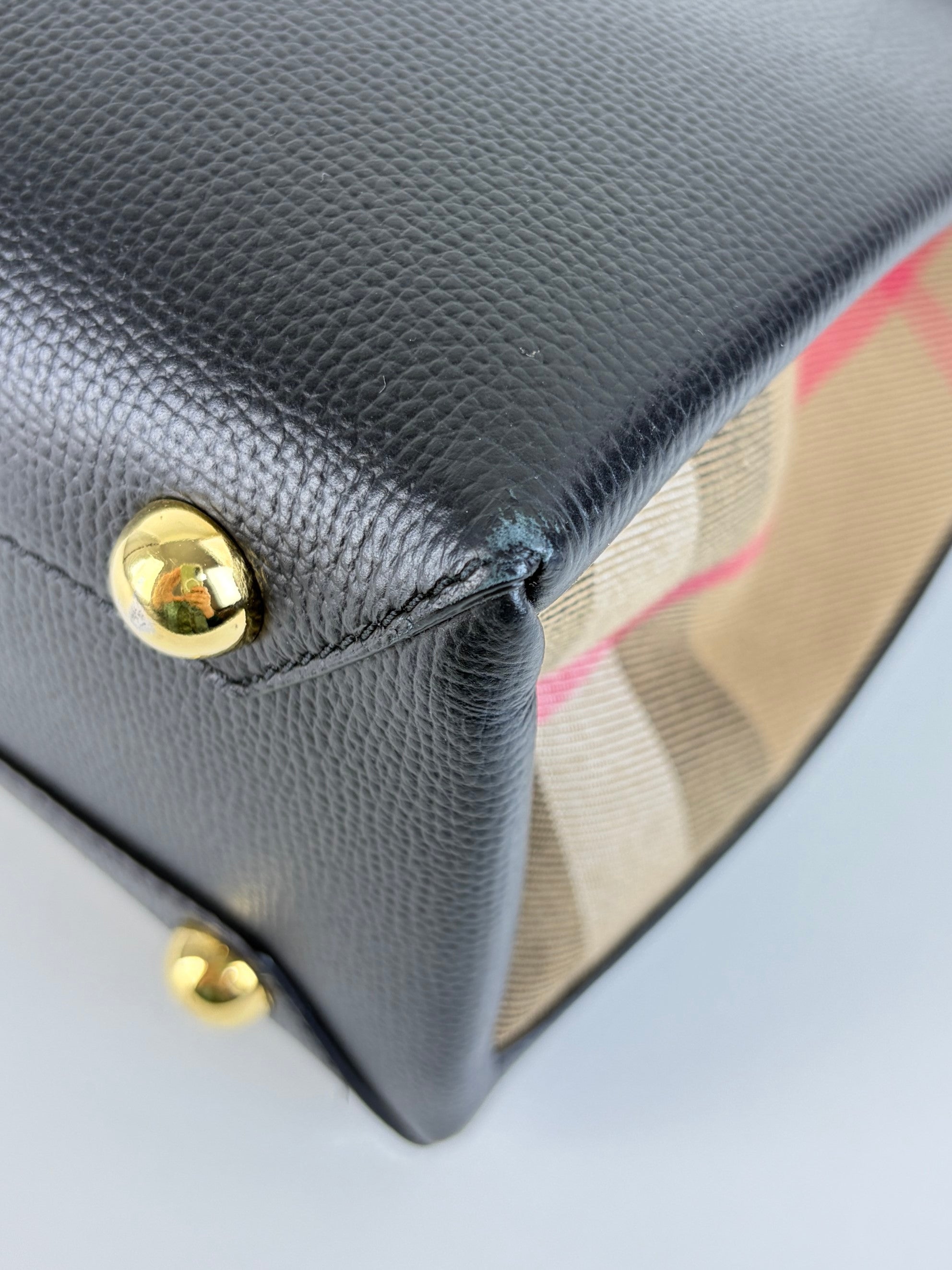 Burberry black Banner small tote Bag