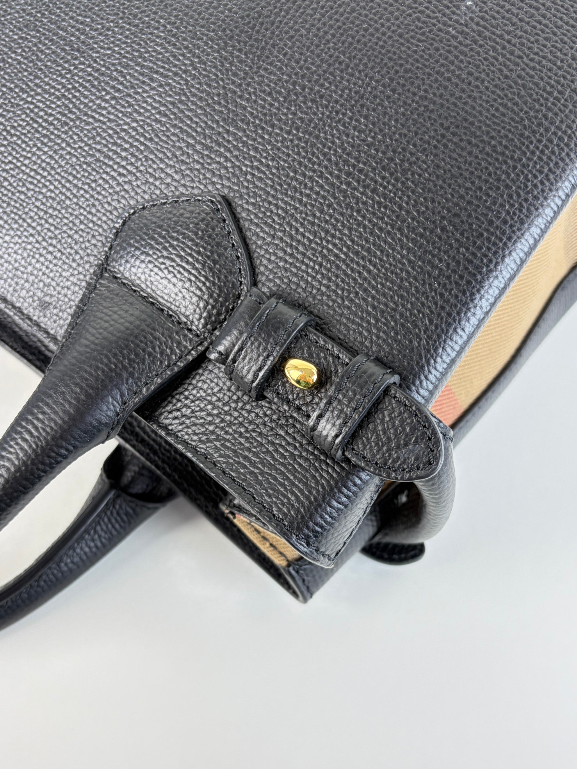 Burberry black Banner small tote Bag