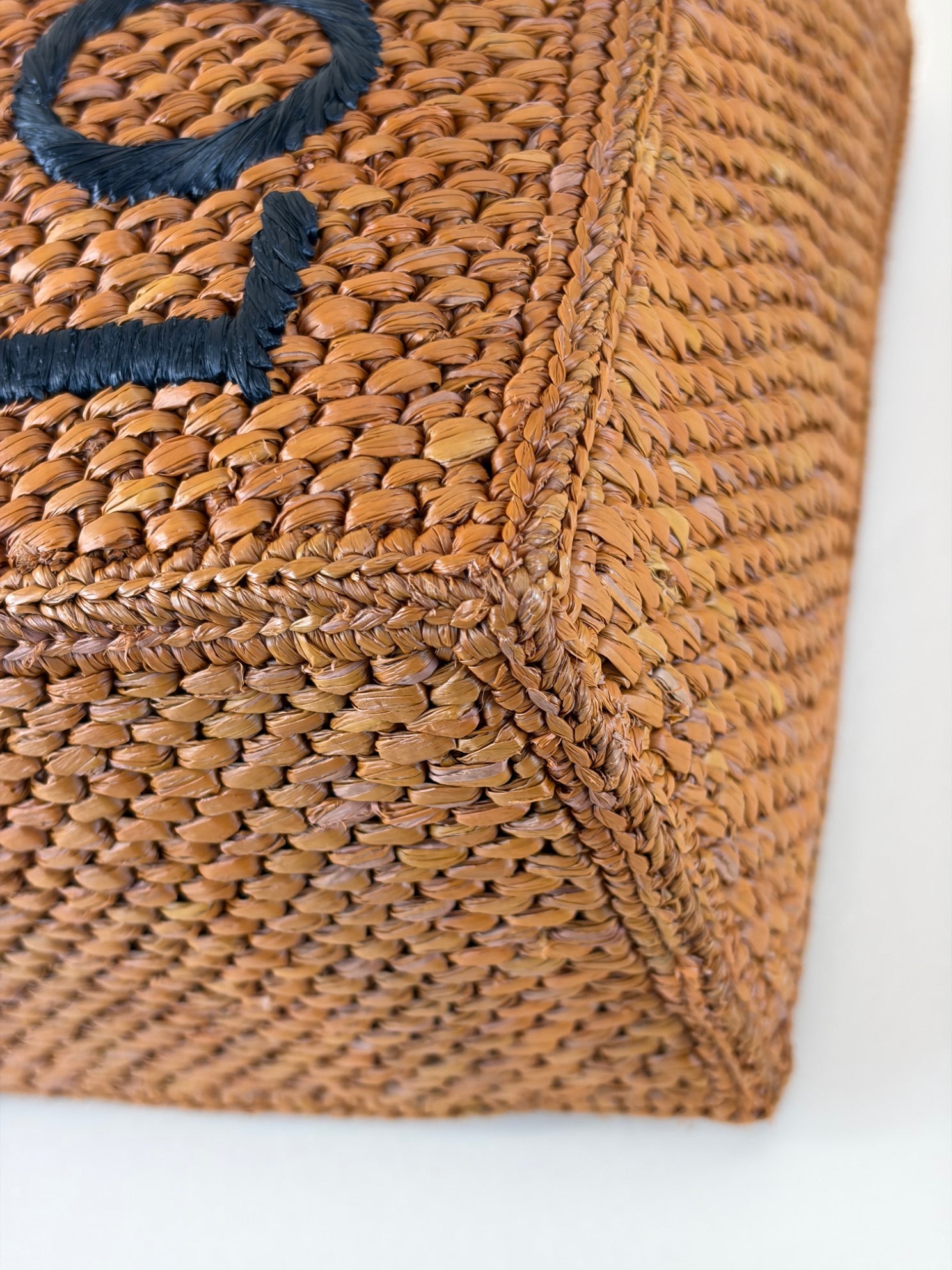 Loewe Bicolor Paula's Ibiza Raffia Font Small Tote Bag