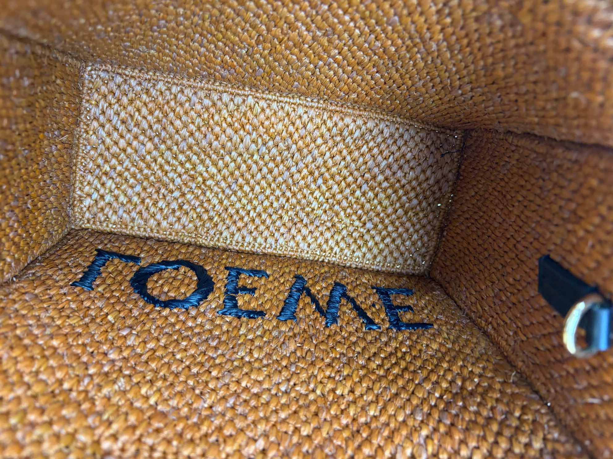 Loewe Bicolor Paula's Ibiza Raffia Font Small Tote Bag