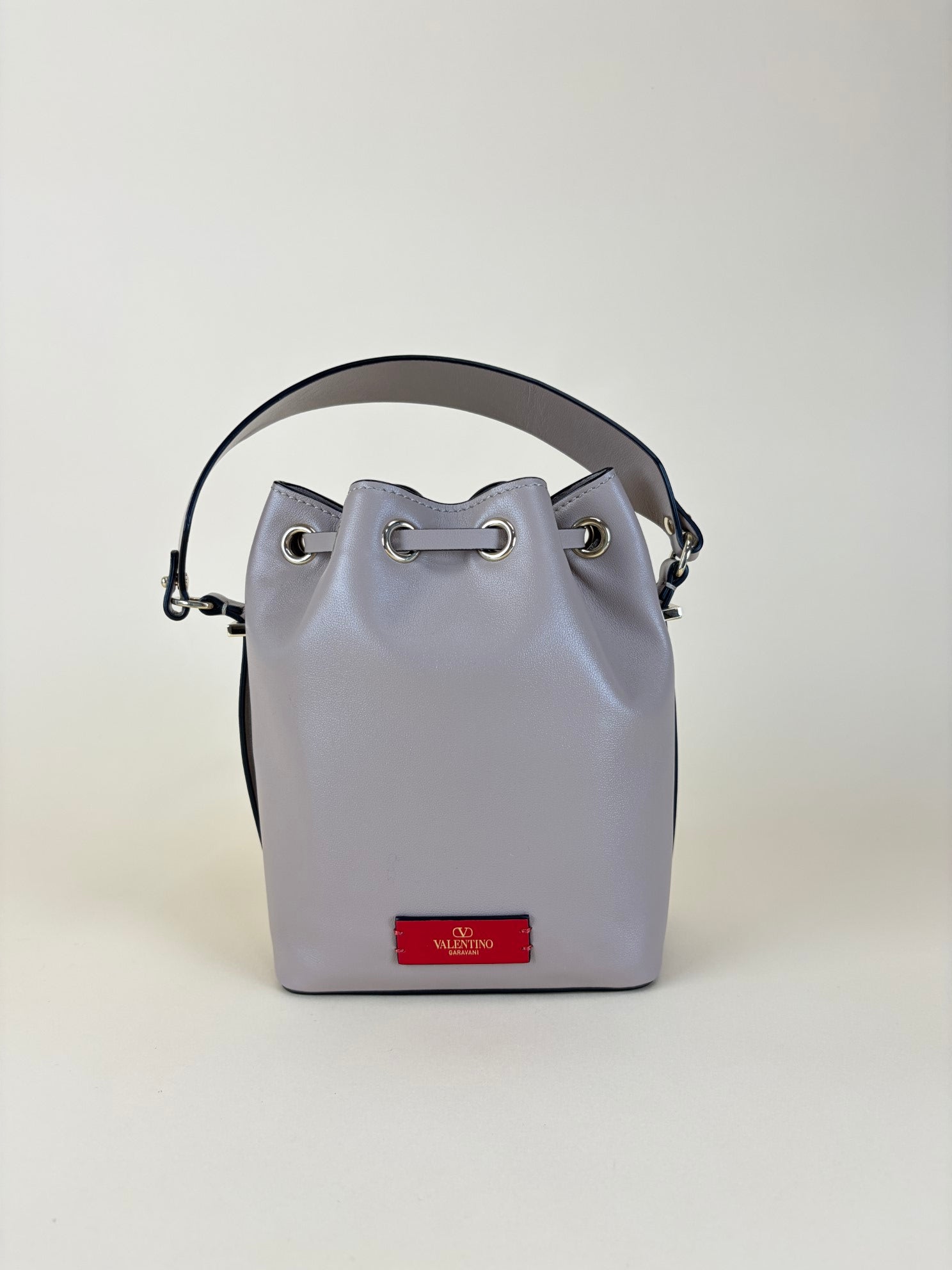 Valentino Nude Vlogo Walk Bucket Bag with Strap