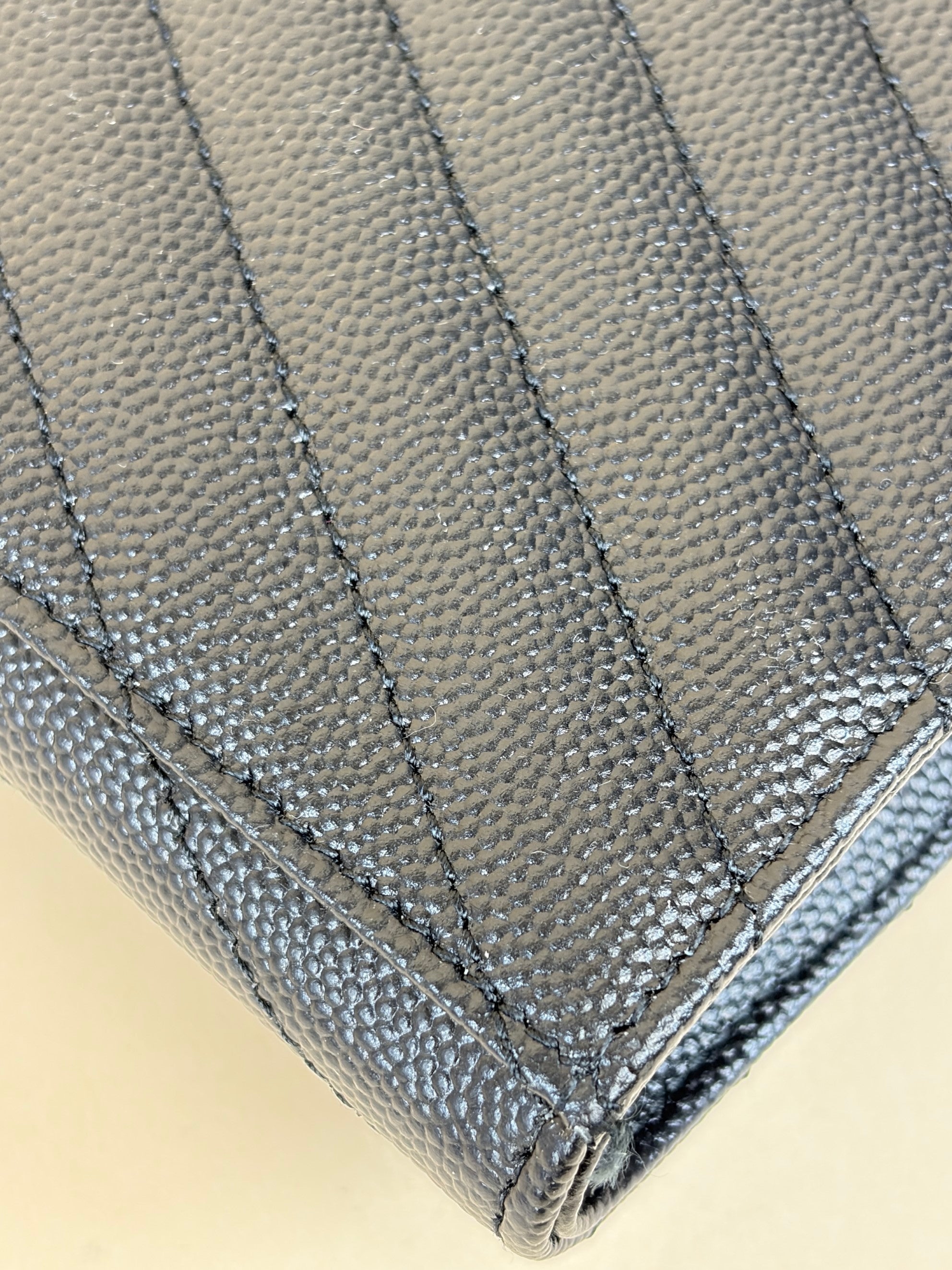 YSL Black Cassandre Envelope Pouch