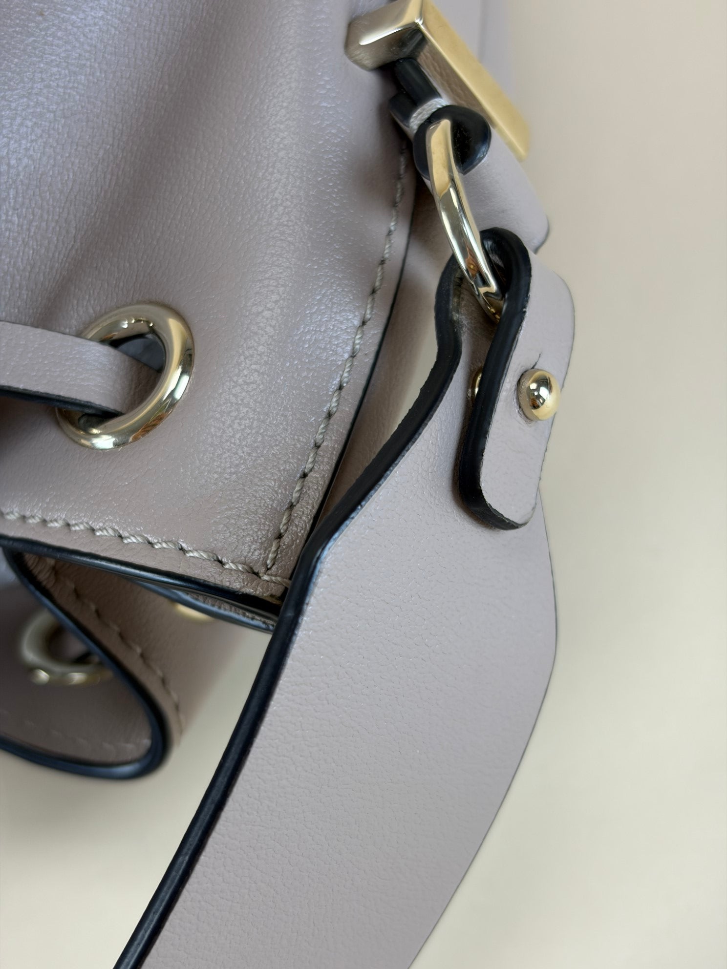 Valentino Nude Vlogo Walk Bucket Bag with Strap