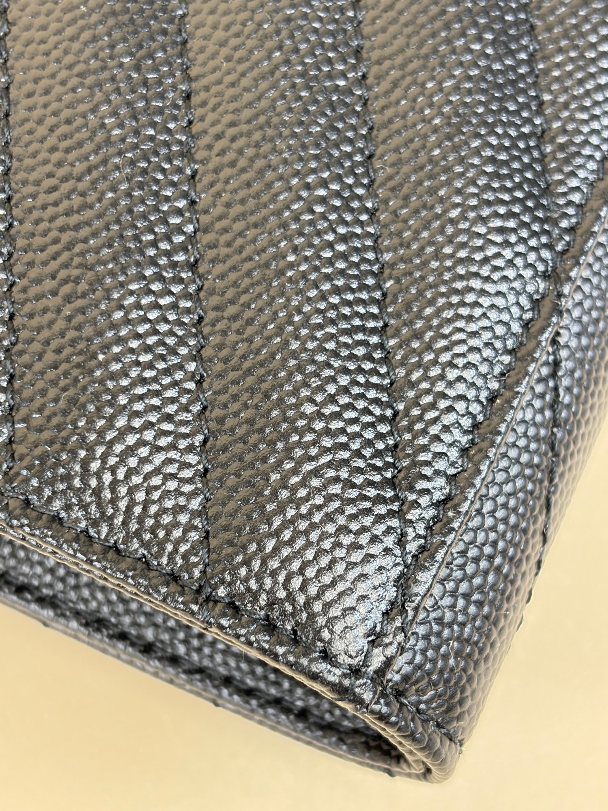 YSL Black Cassandre Envelope Pouch