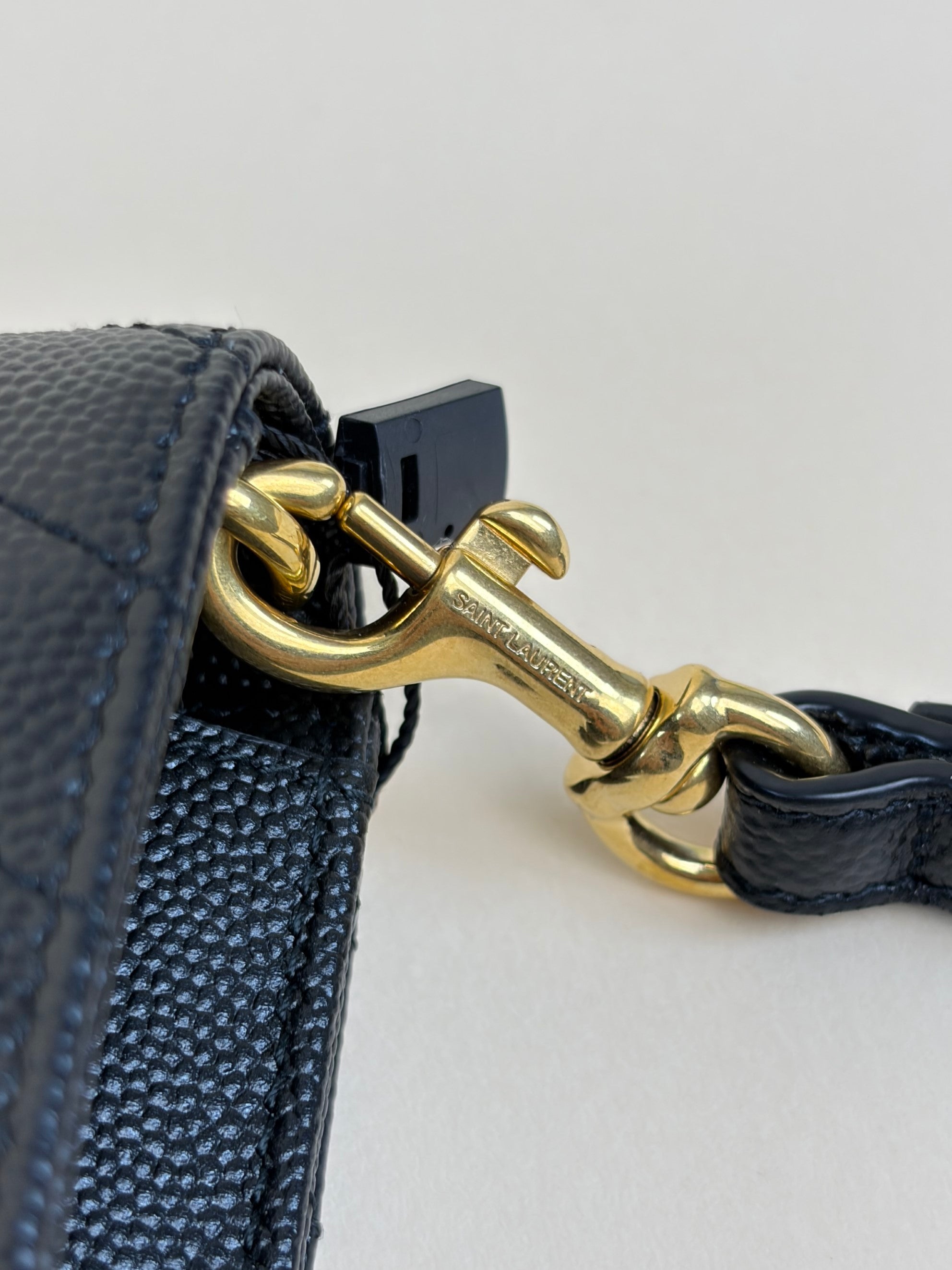 YSL Black Cassandre Envelope Pouch