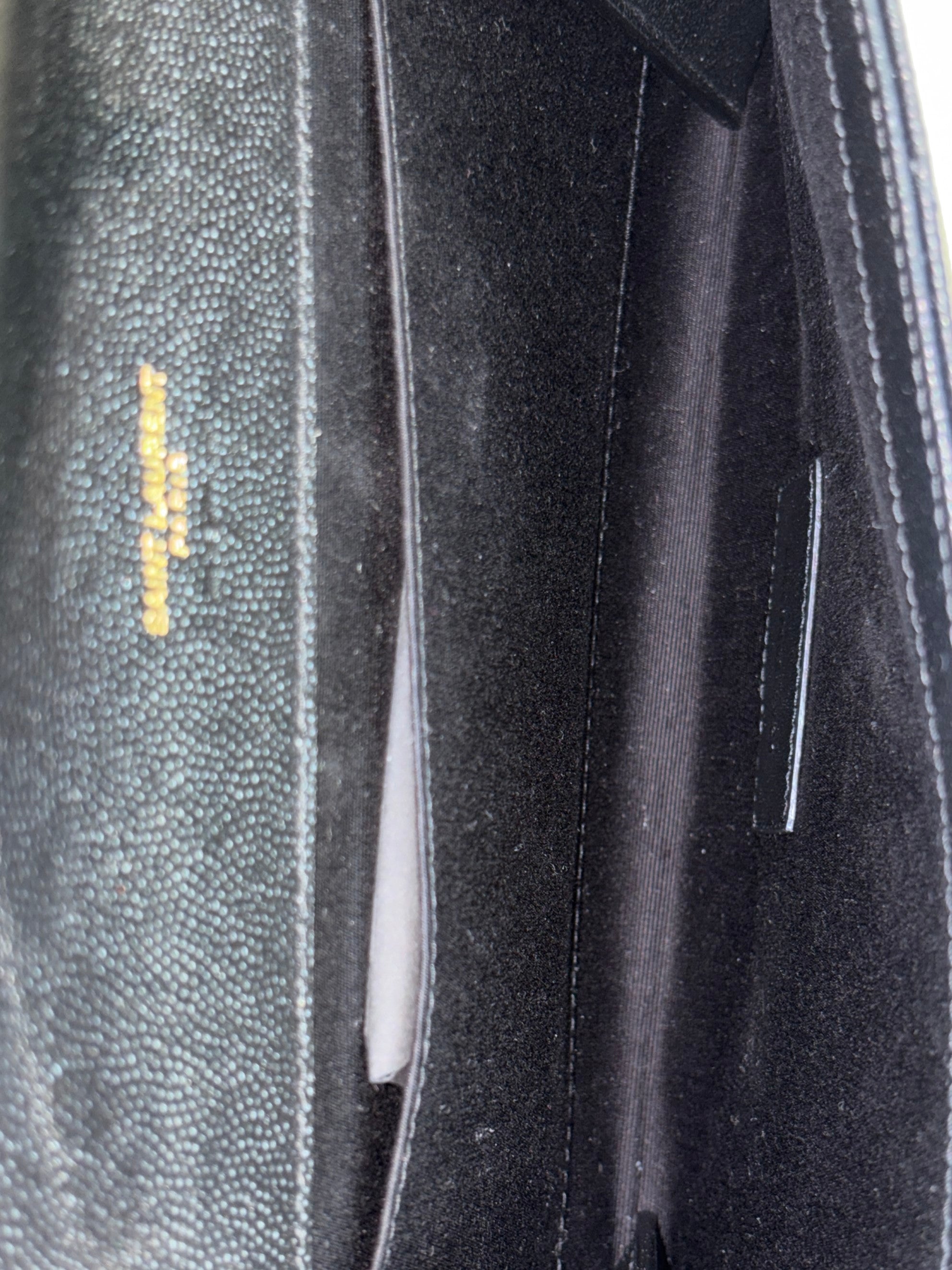 YSL Black Cassandre Envelope Pouch