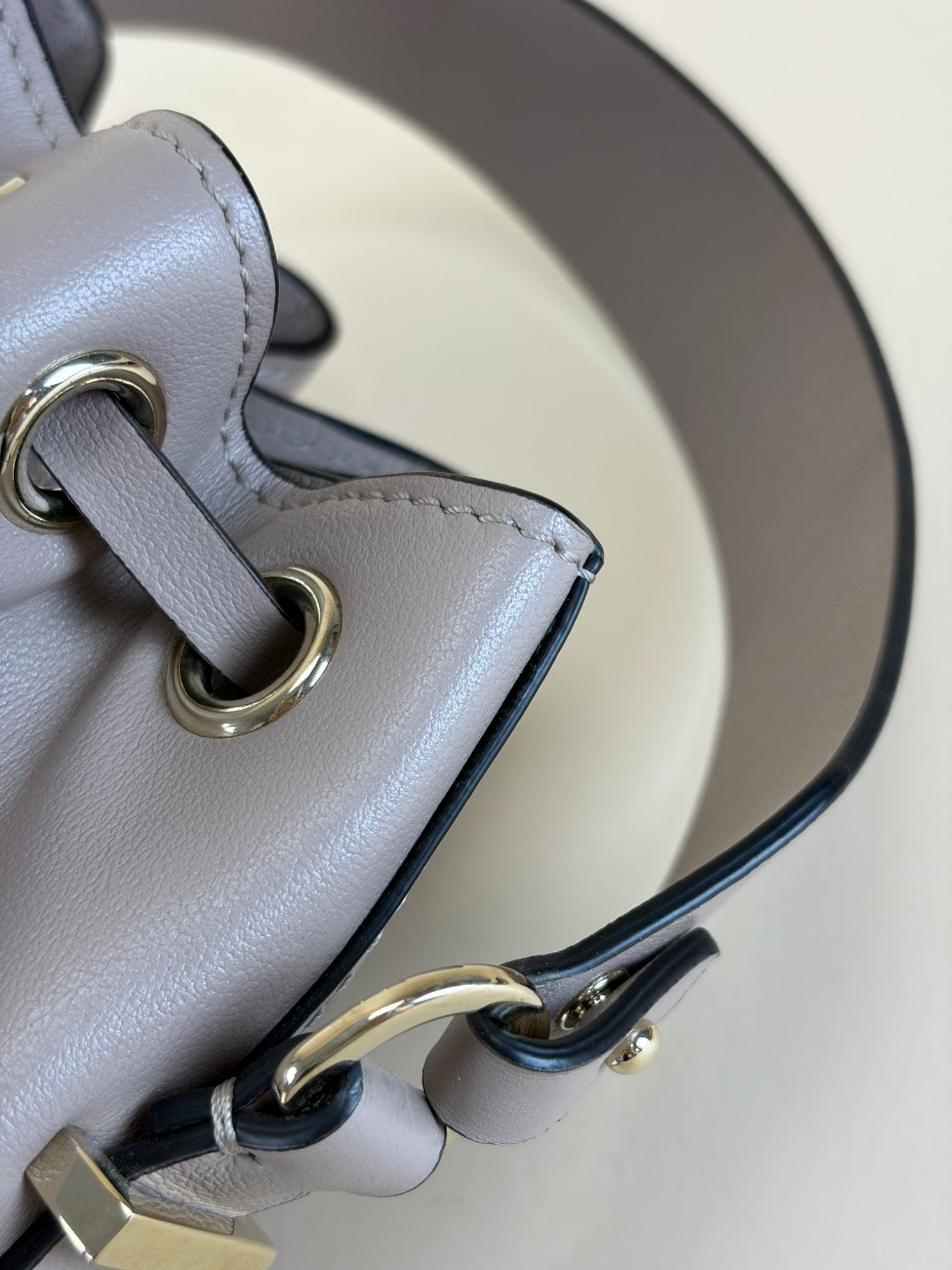 Valentino Nude Vlogo Walk Bucket Bag with Strap