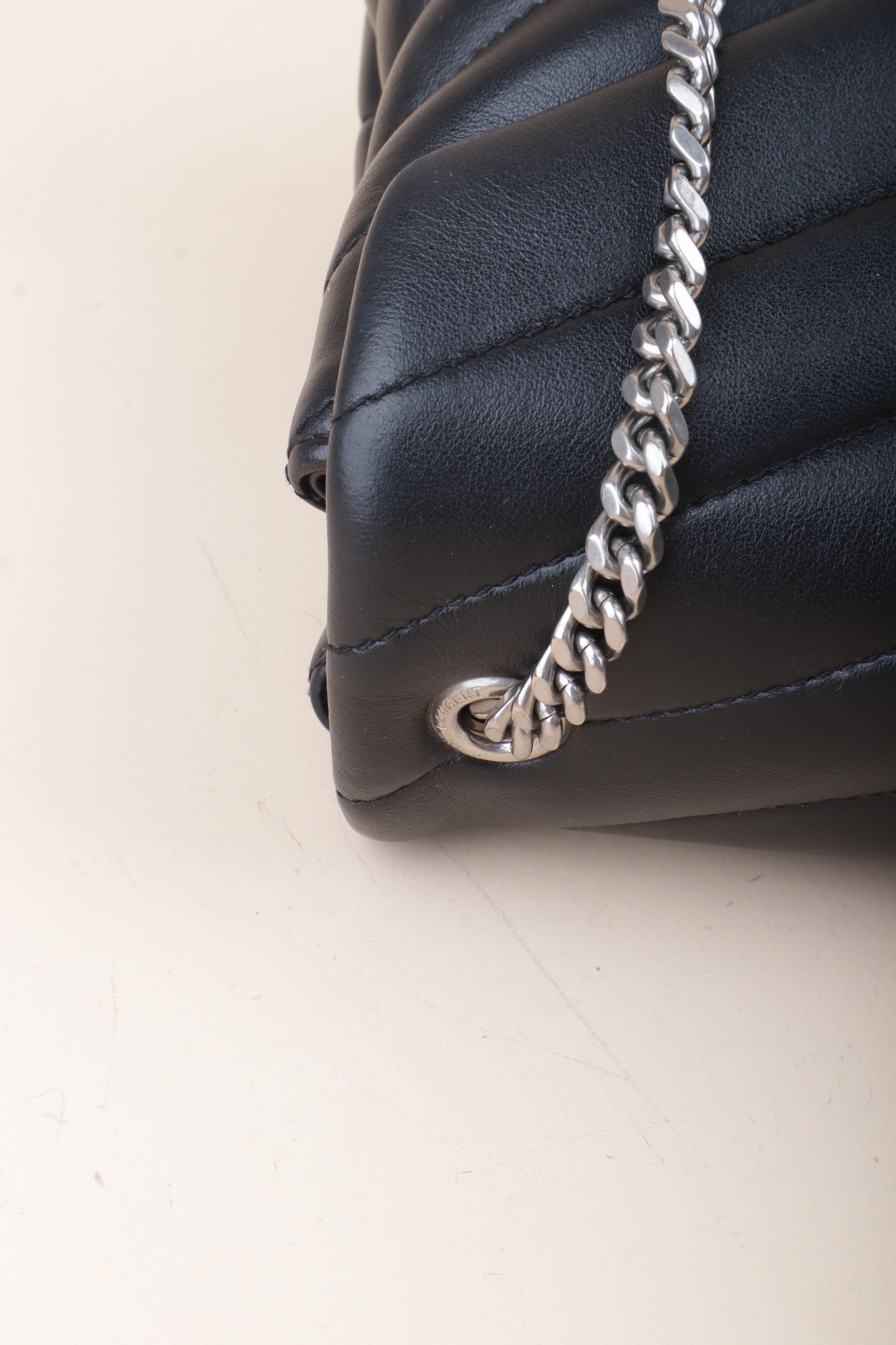 YSL Black Loulou Small Crossbody Bag