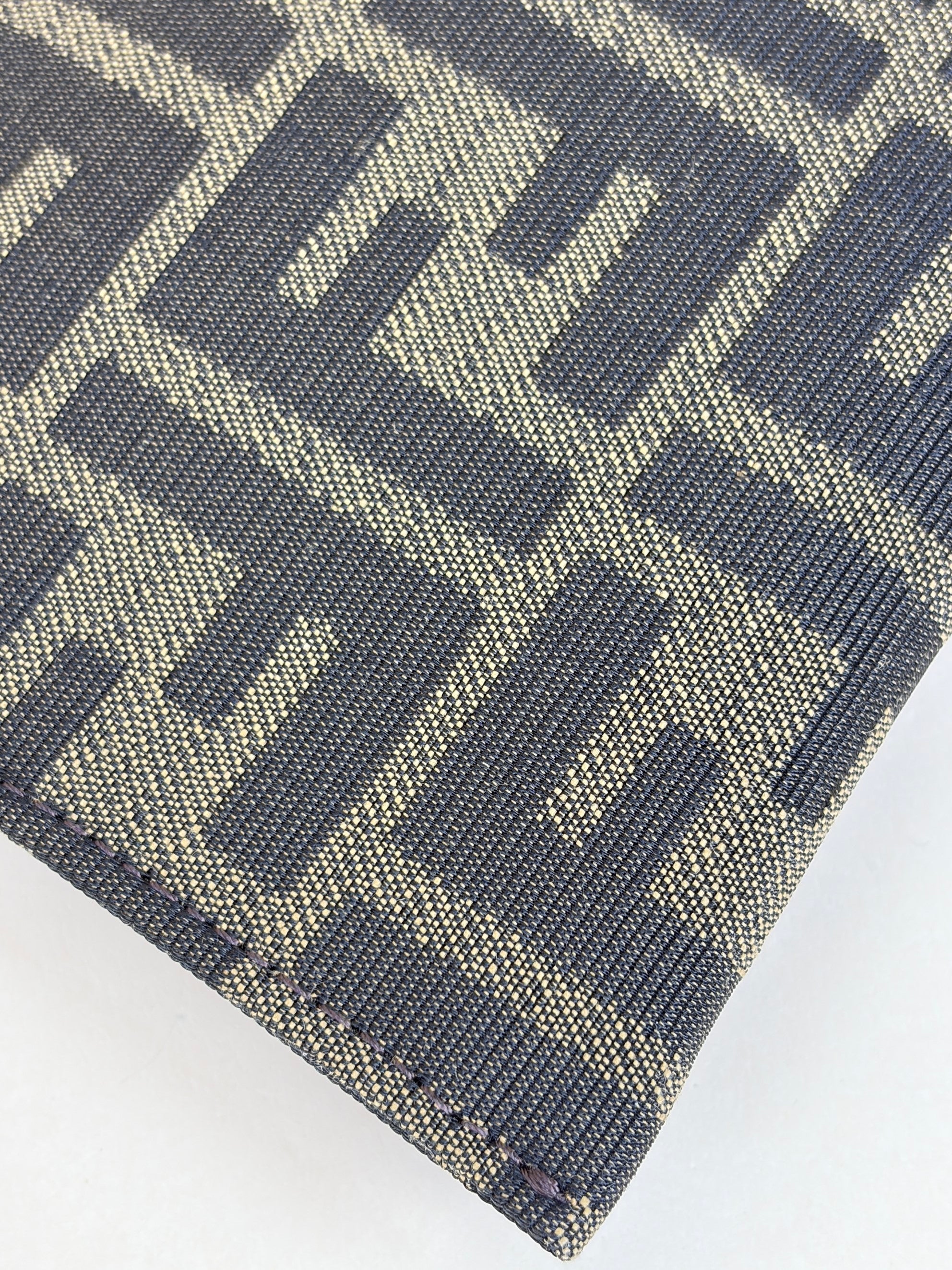 Fendi Brown Tobacco Jacquard FF Fabric Large Flat Pouch