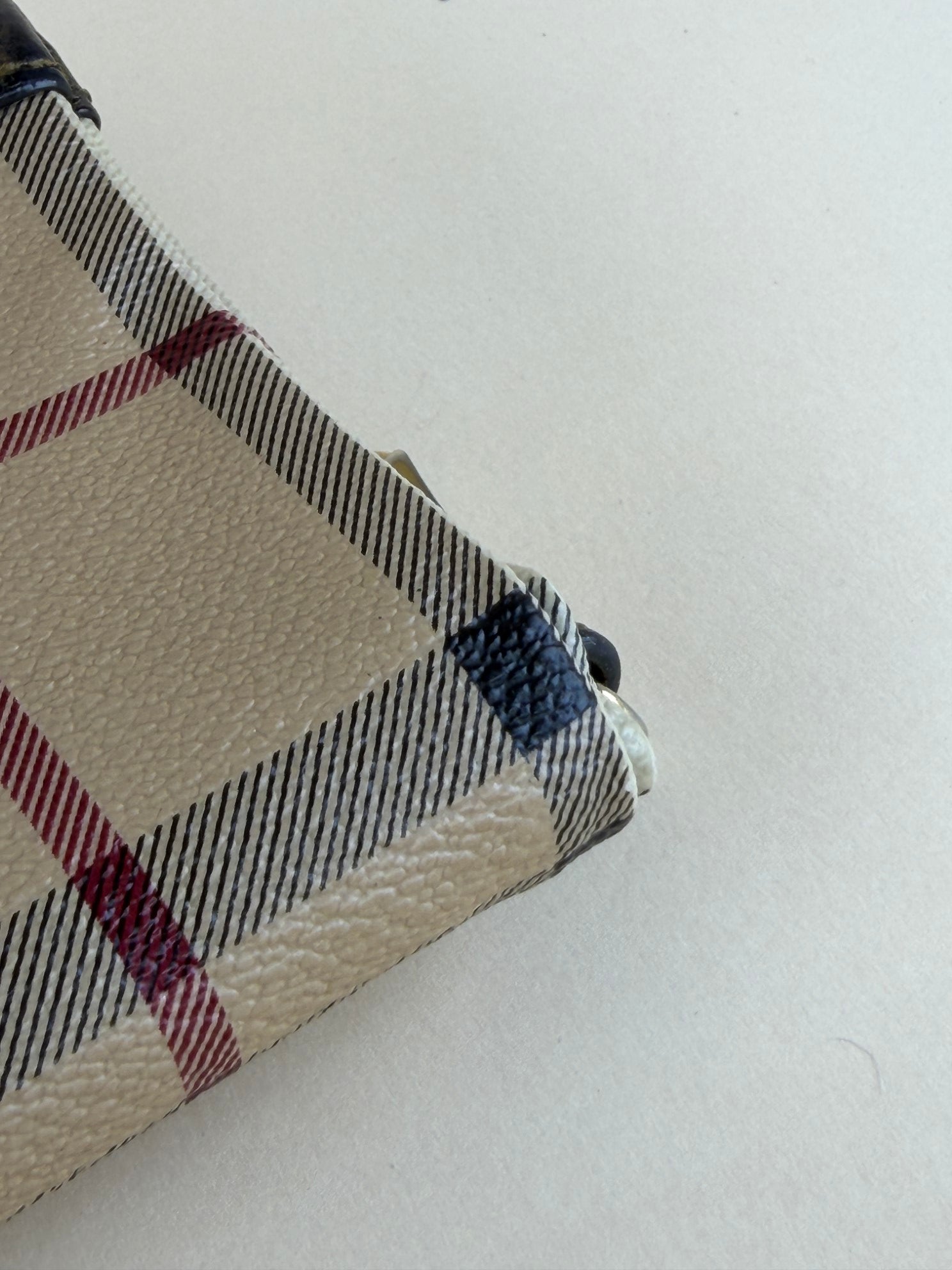 Burberry Metallic Adoline Haymarket Fold Over Clutch