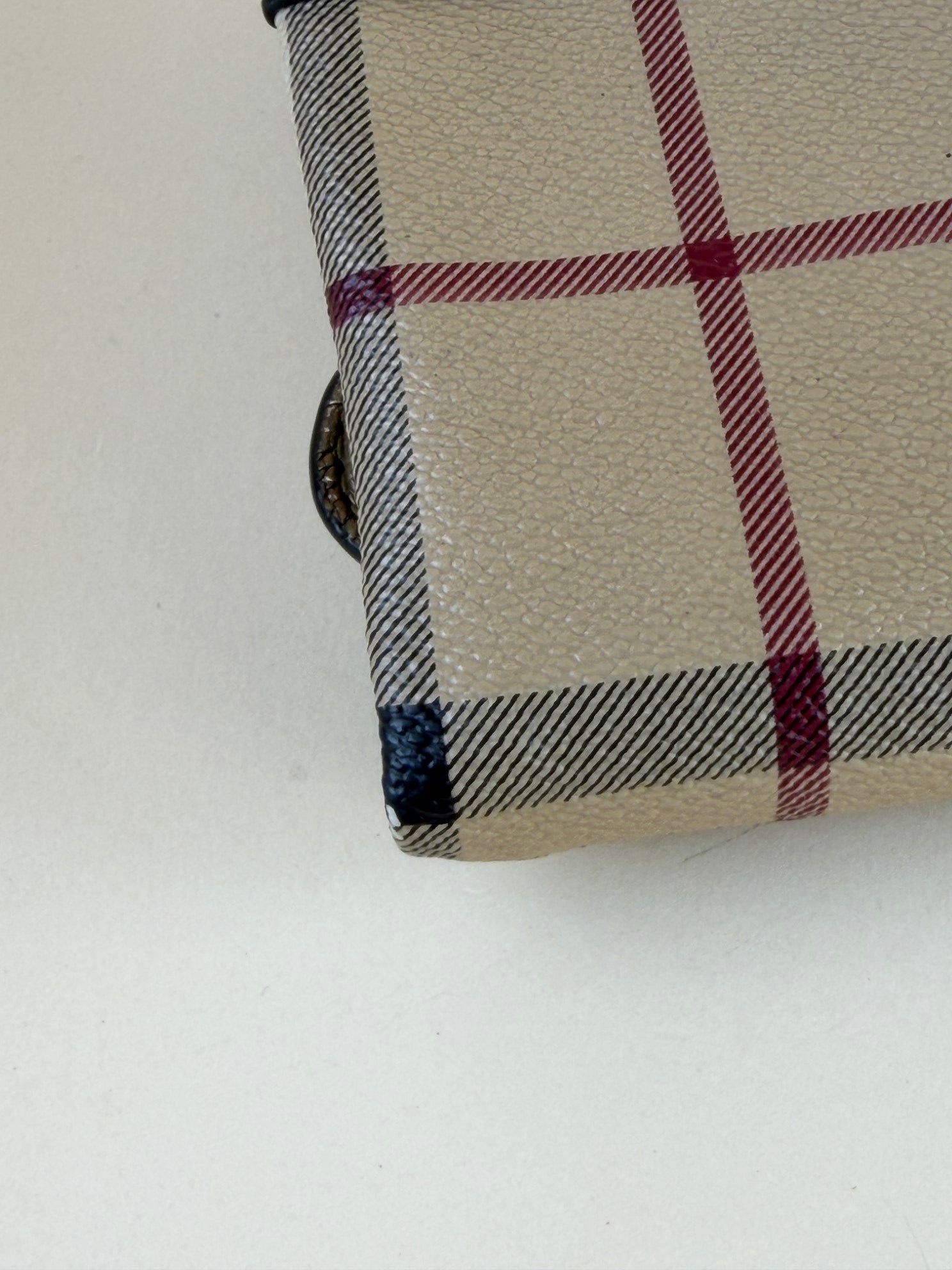 Burberry Metallic Adoline Haymarket Fold Over Clutch