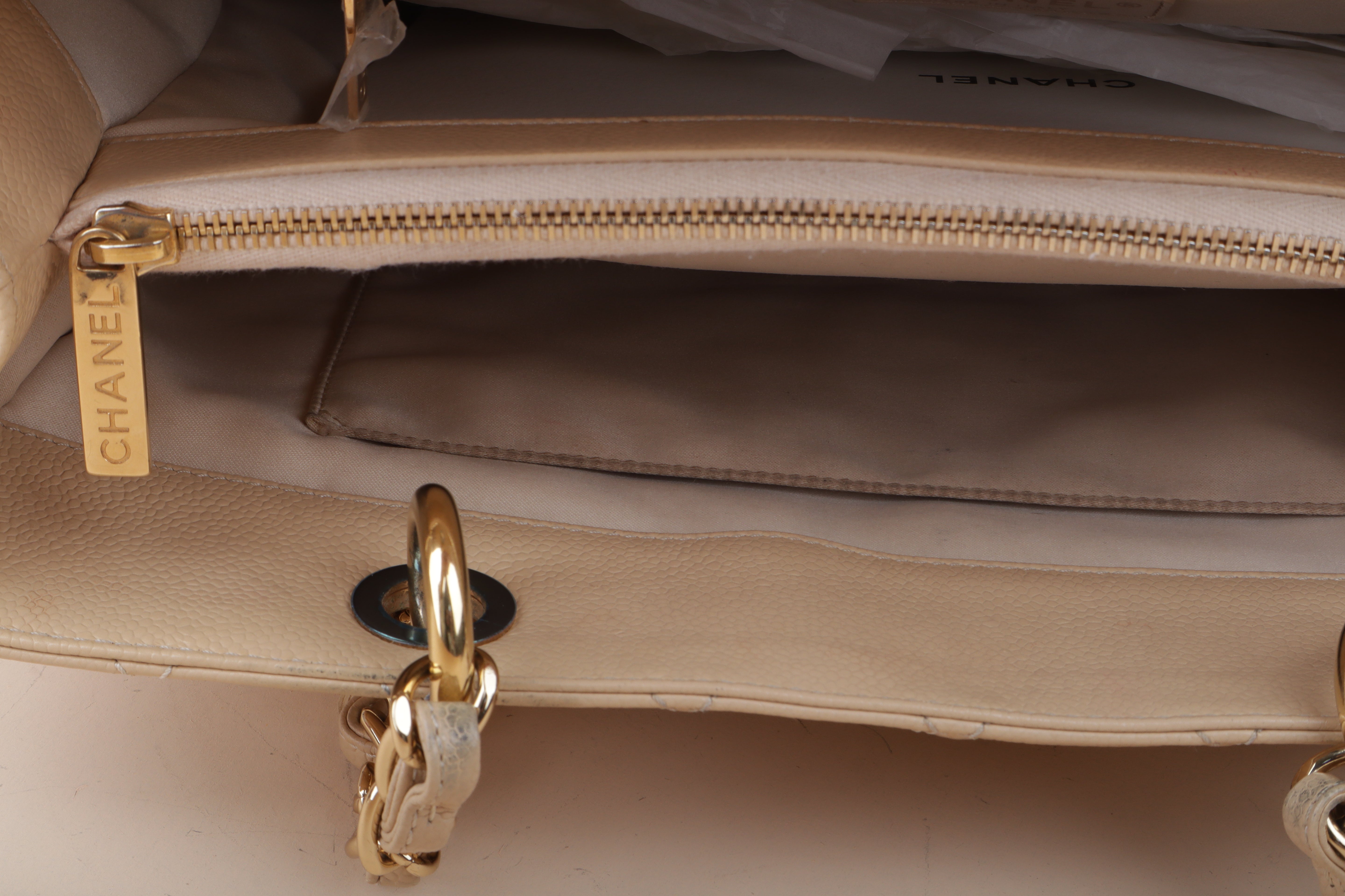 Chanel Beige GST Quilted Tote Bag