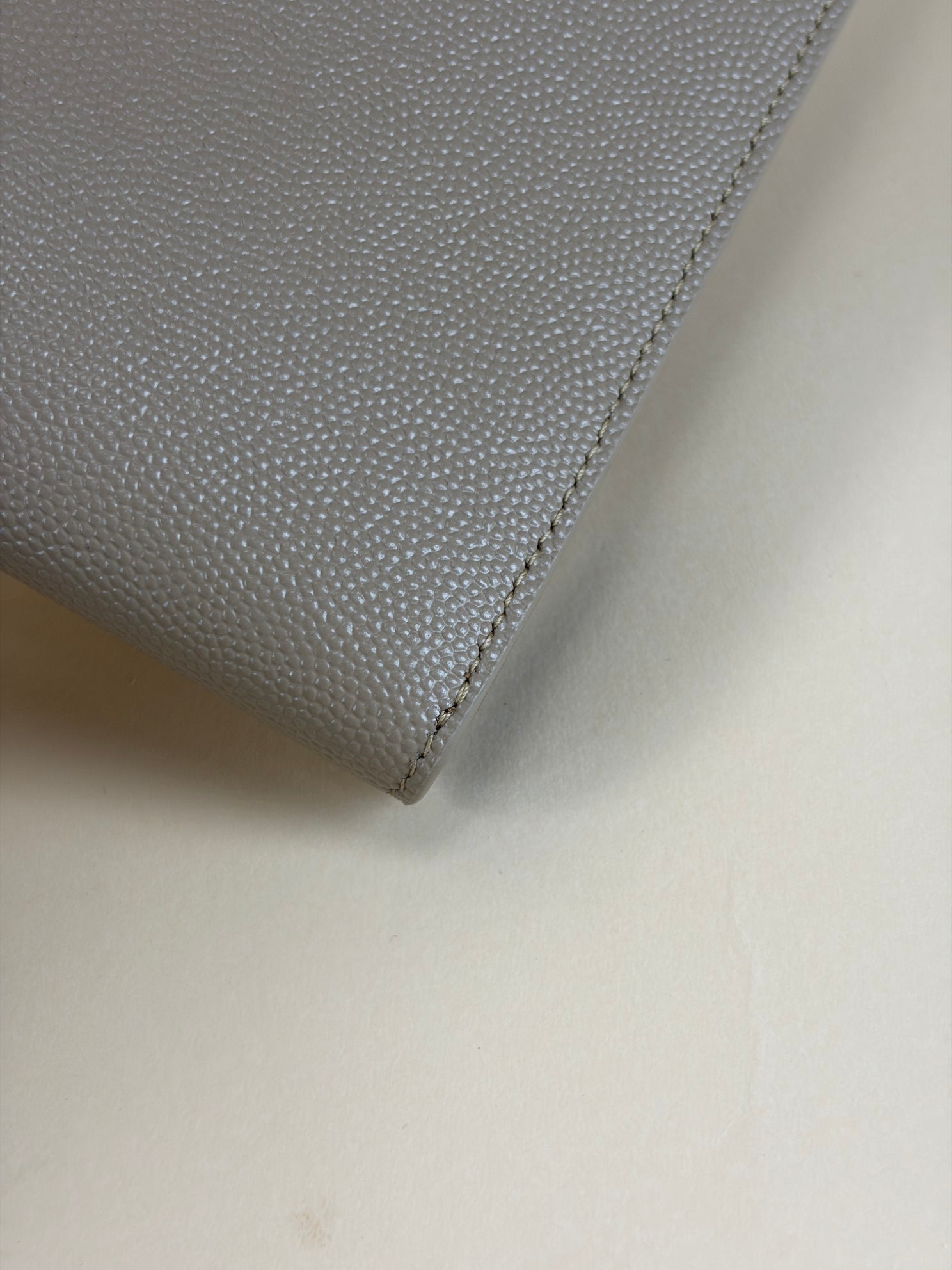 YSL Beige Uptown Pouch