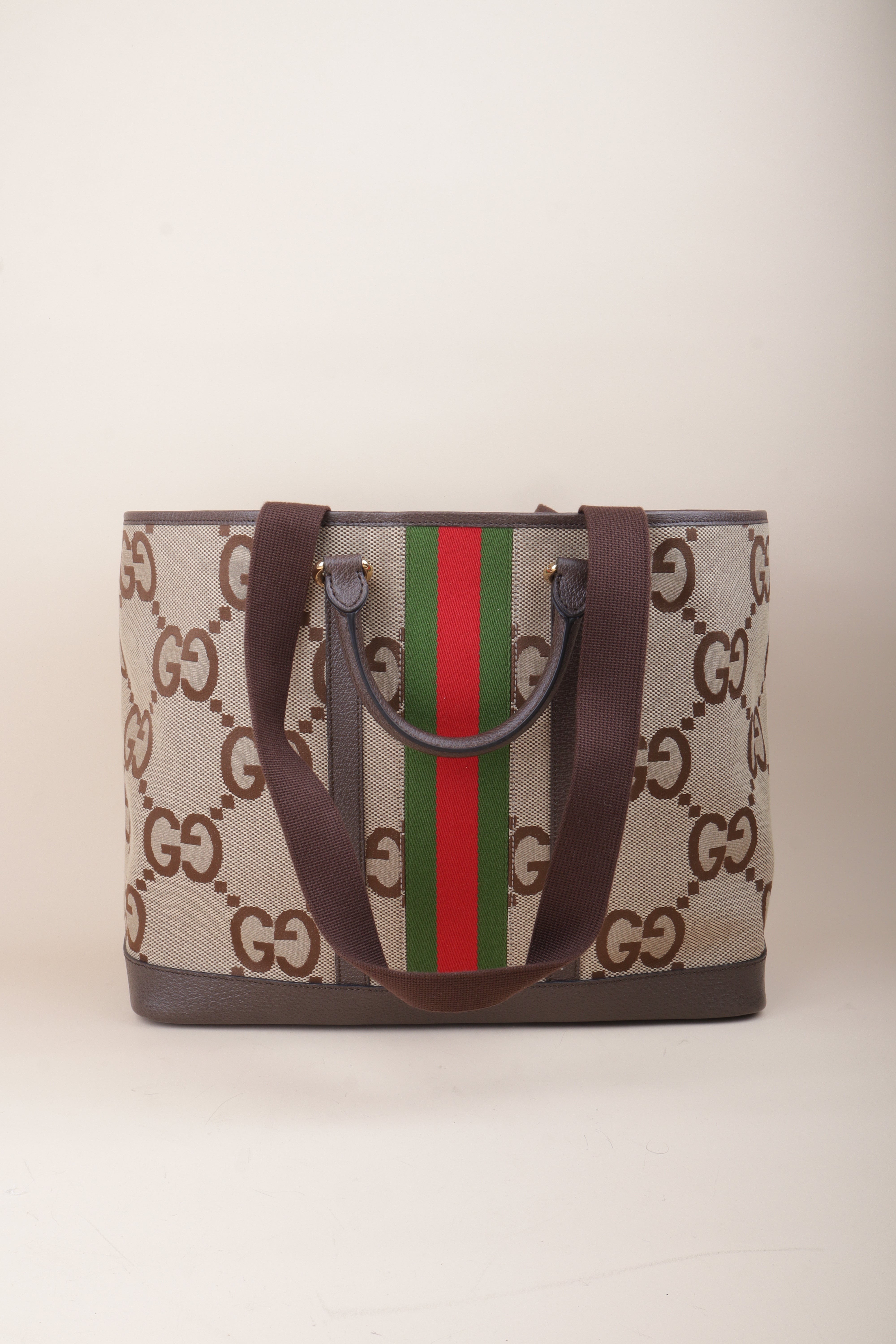 Gucci Brown GG Jumbo Shopping Ophidia Bag