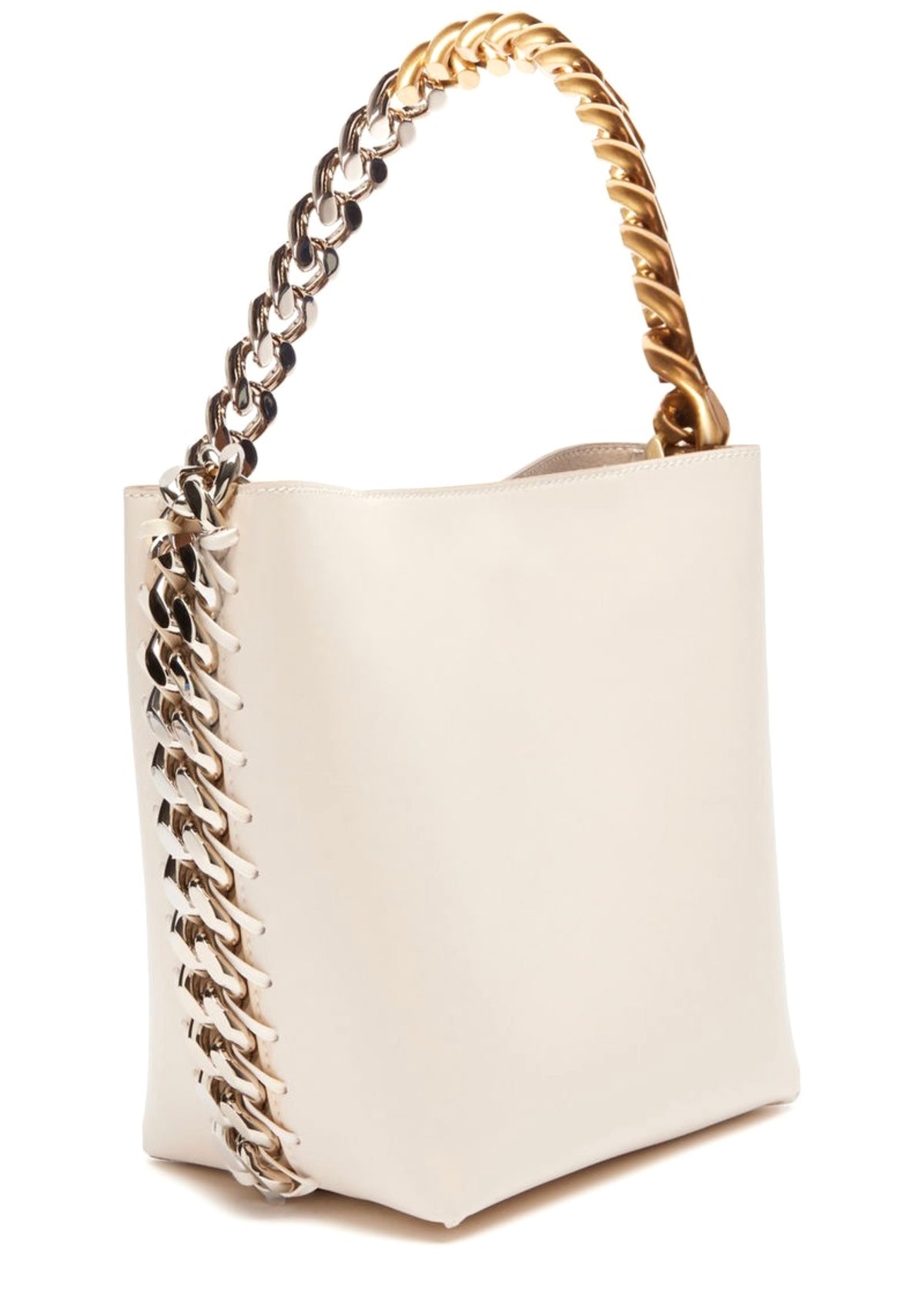 Stella McCartney pure white Frayme bucket Bag