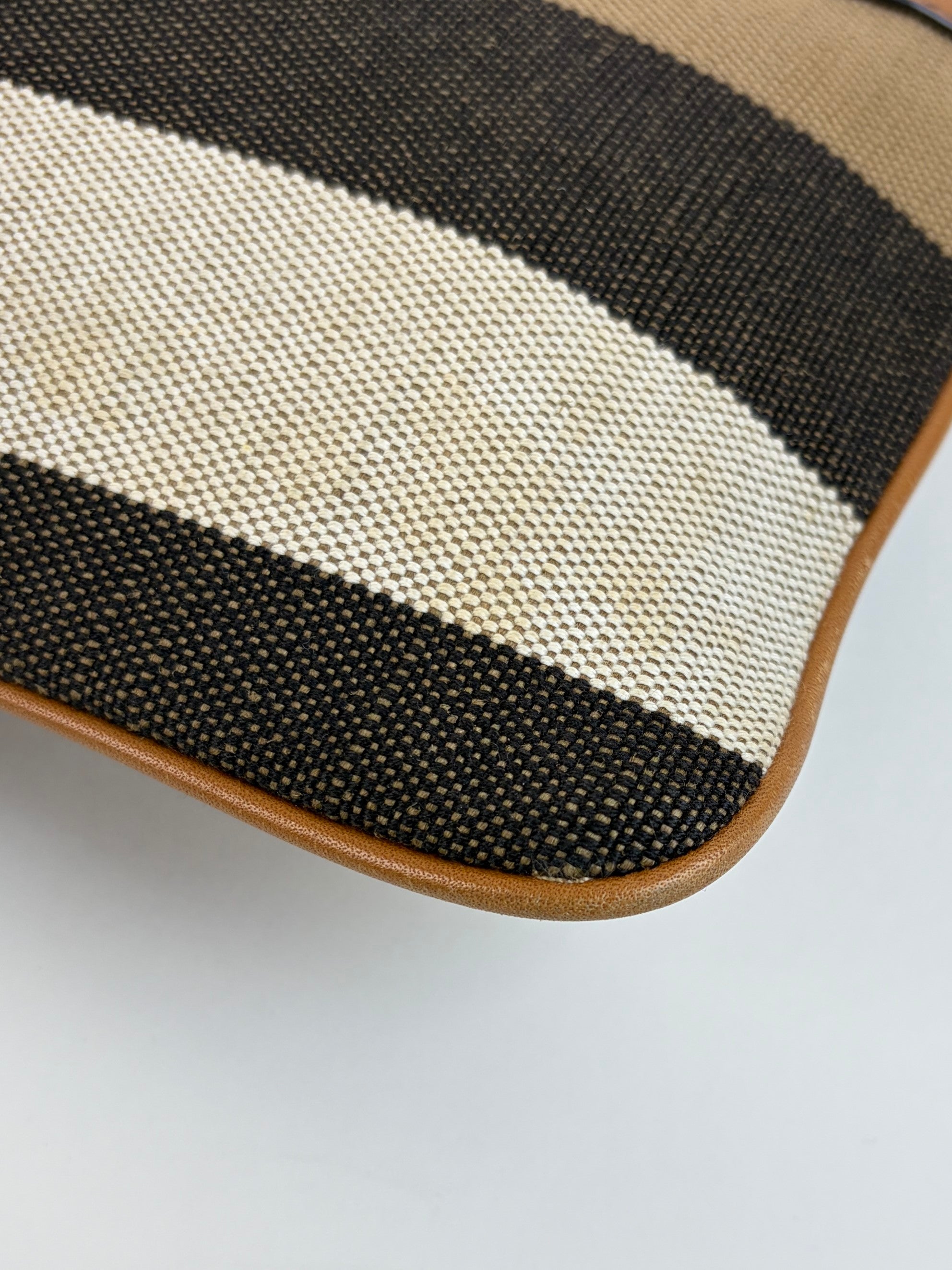 Burberry Peyton House Check canvas and brown leather