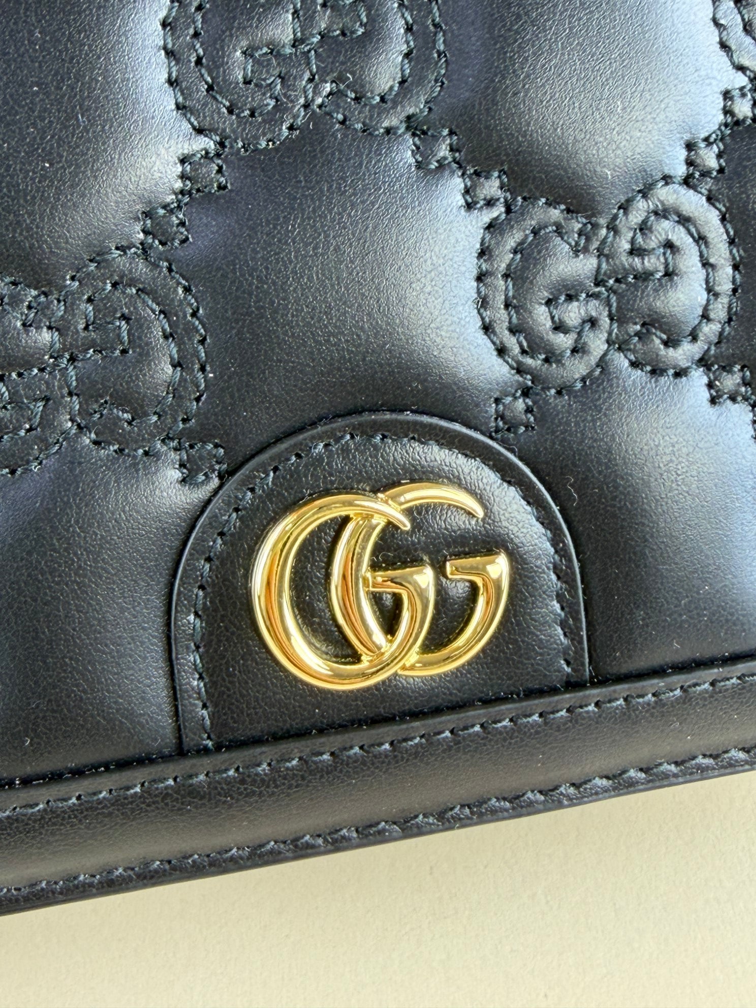 Gucci Black GG Matelasse Bag with Chains