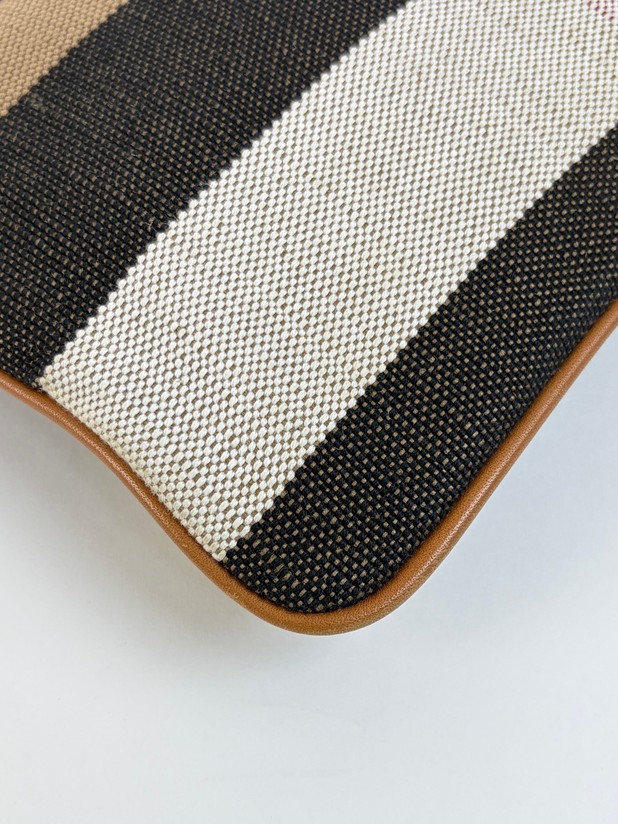 Burberry Peyton House Check canvas and brown leather