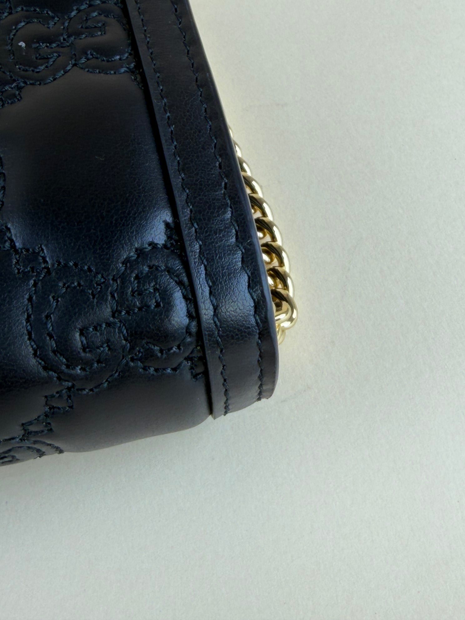 Gucci Black GG Matelasse Bag with Chains