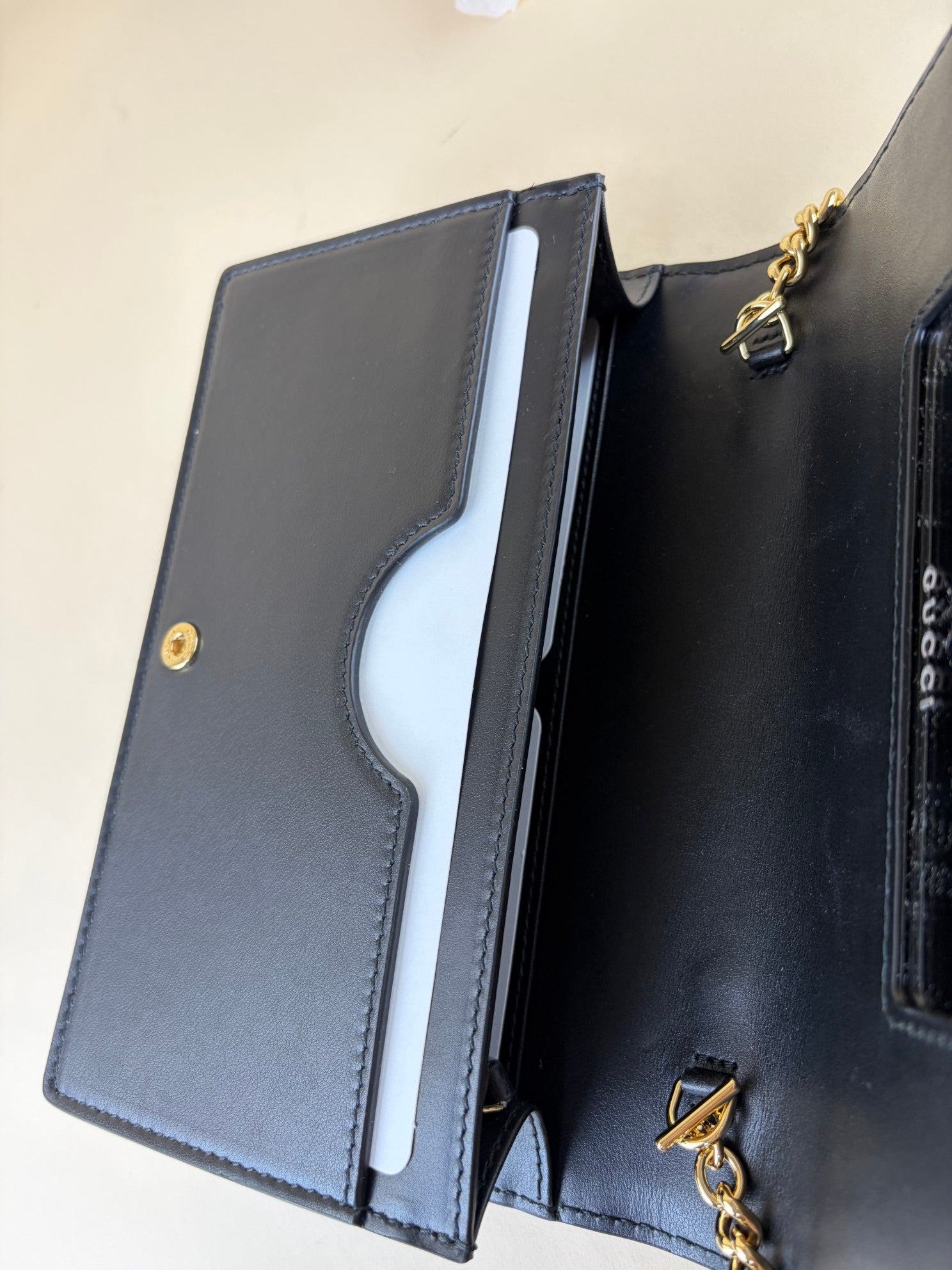 Gucci Black GG Matelasse Bag with Chains