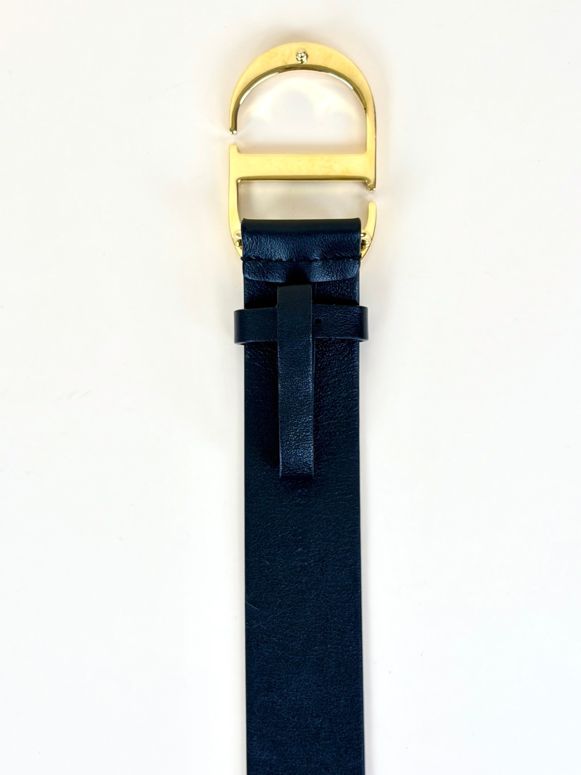 Christian Dior Black 30 Montaigne 35mm Belt