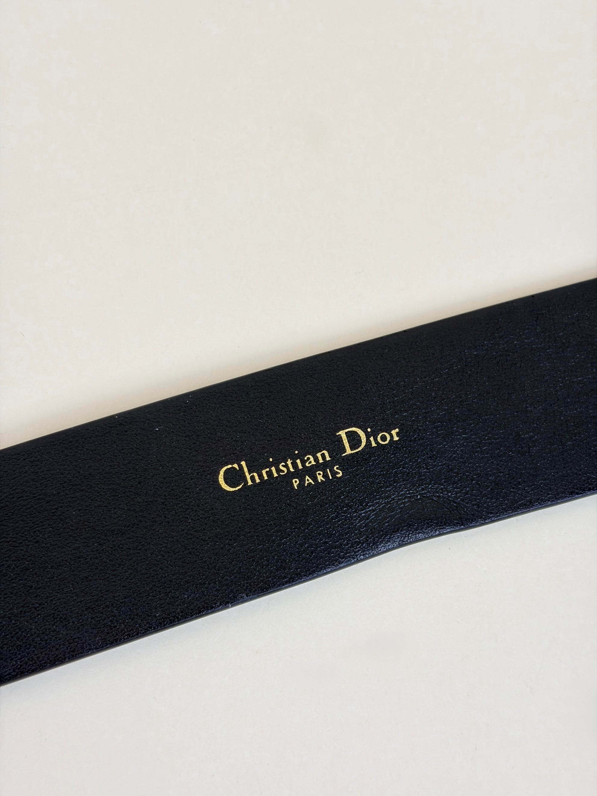 Christian Dior Black 30 Montaigne 35mm Belt