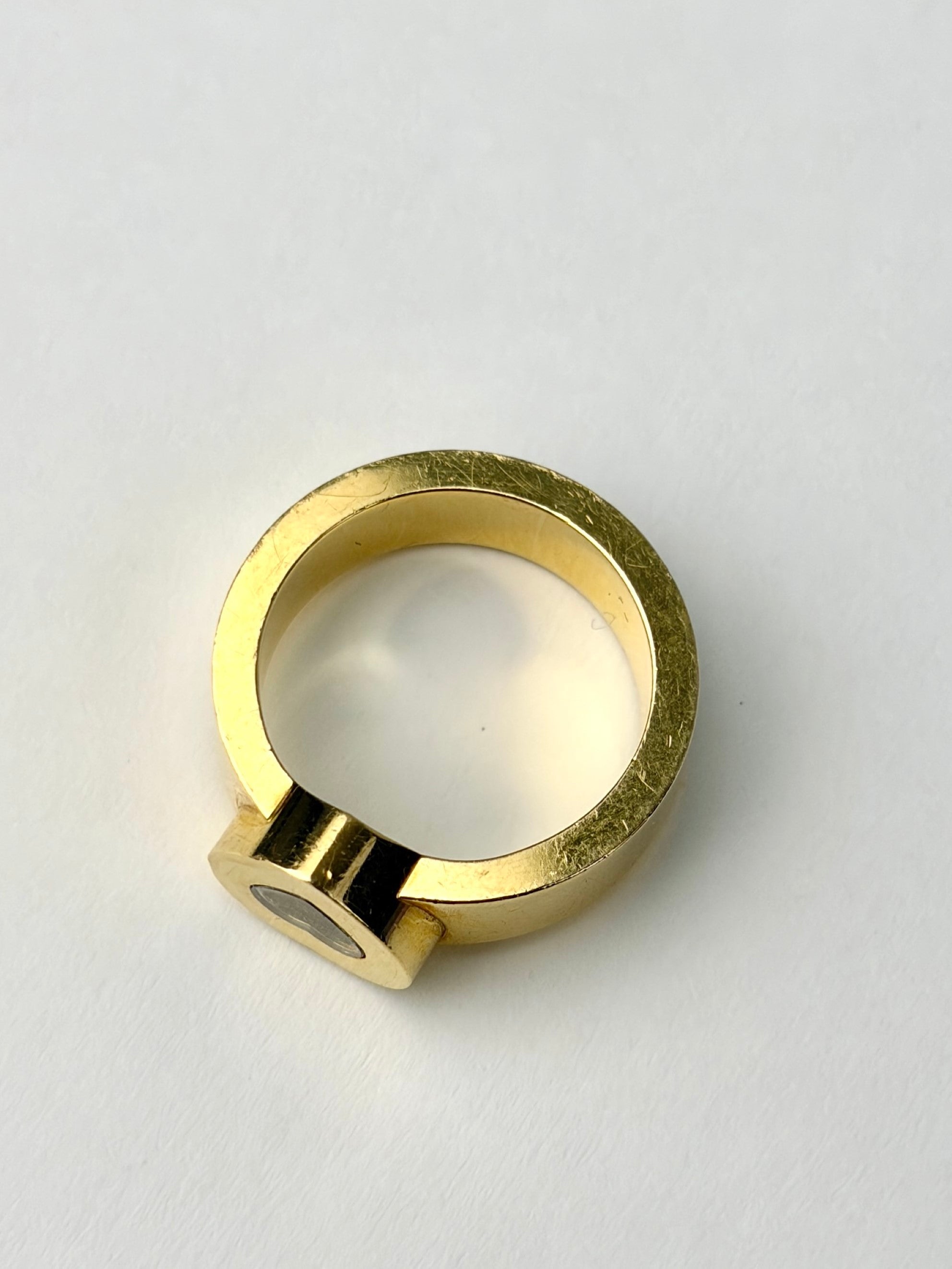Chopard happy diamonds heart cocktail 18K yellow gold ring 52