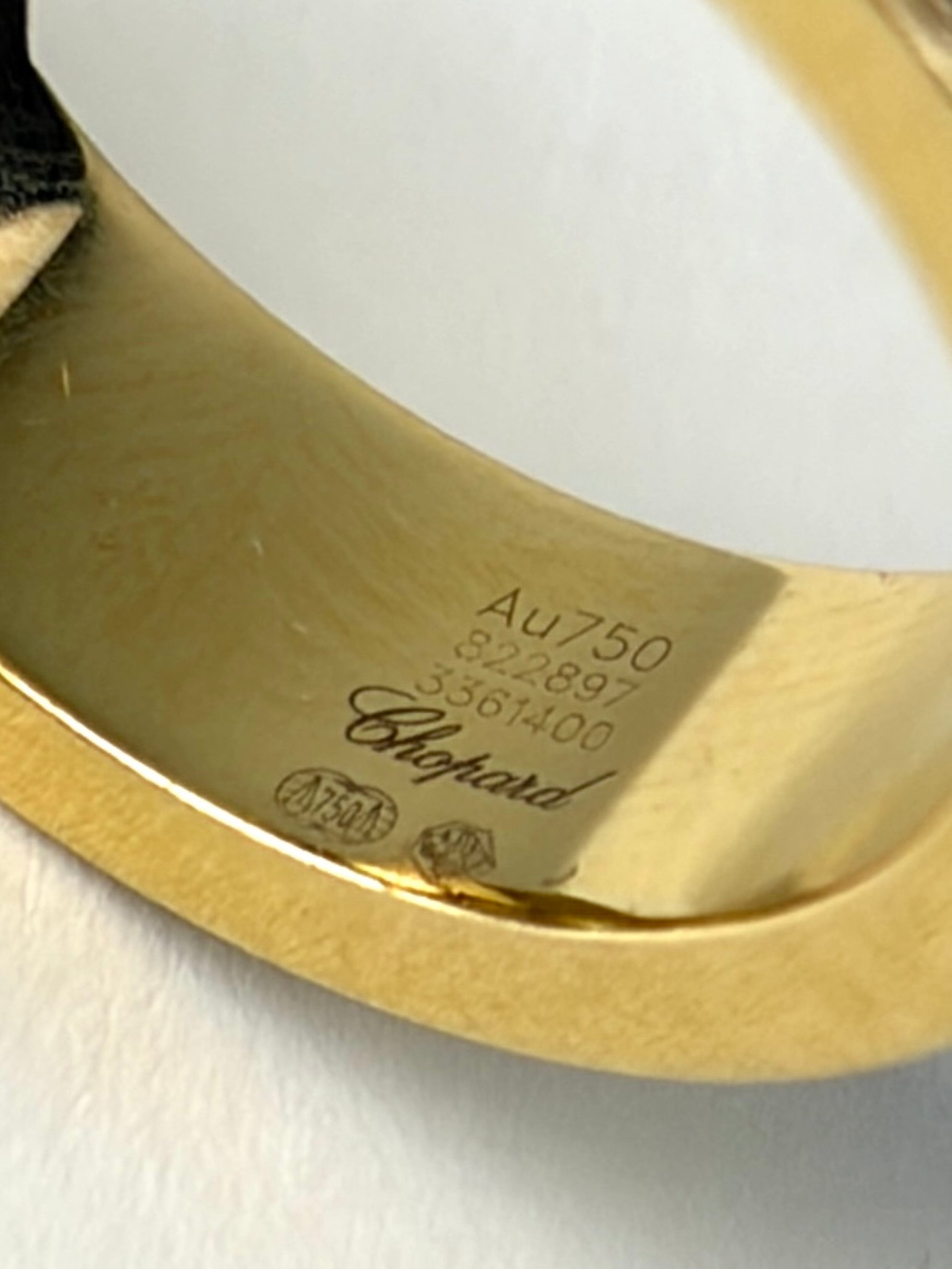 Chopard happy diamonds heart cocktail 18K yellow gold ring 52