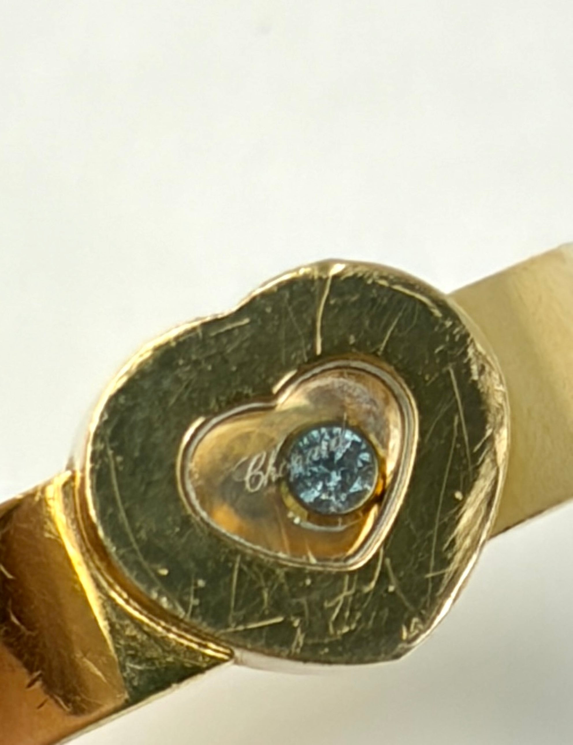 Chopard happy diamonds heart cocktail 18K yellow gold ring 52