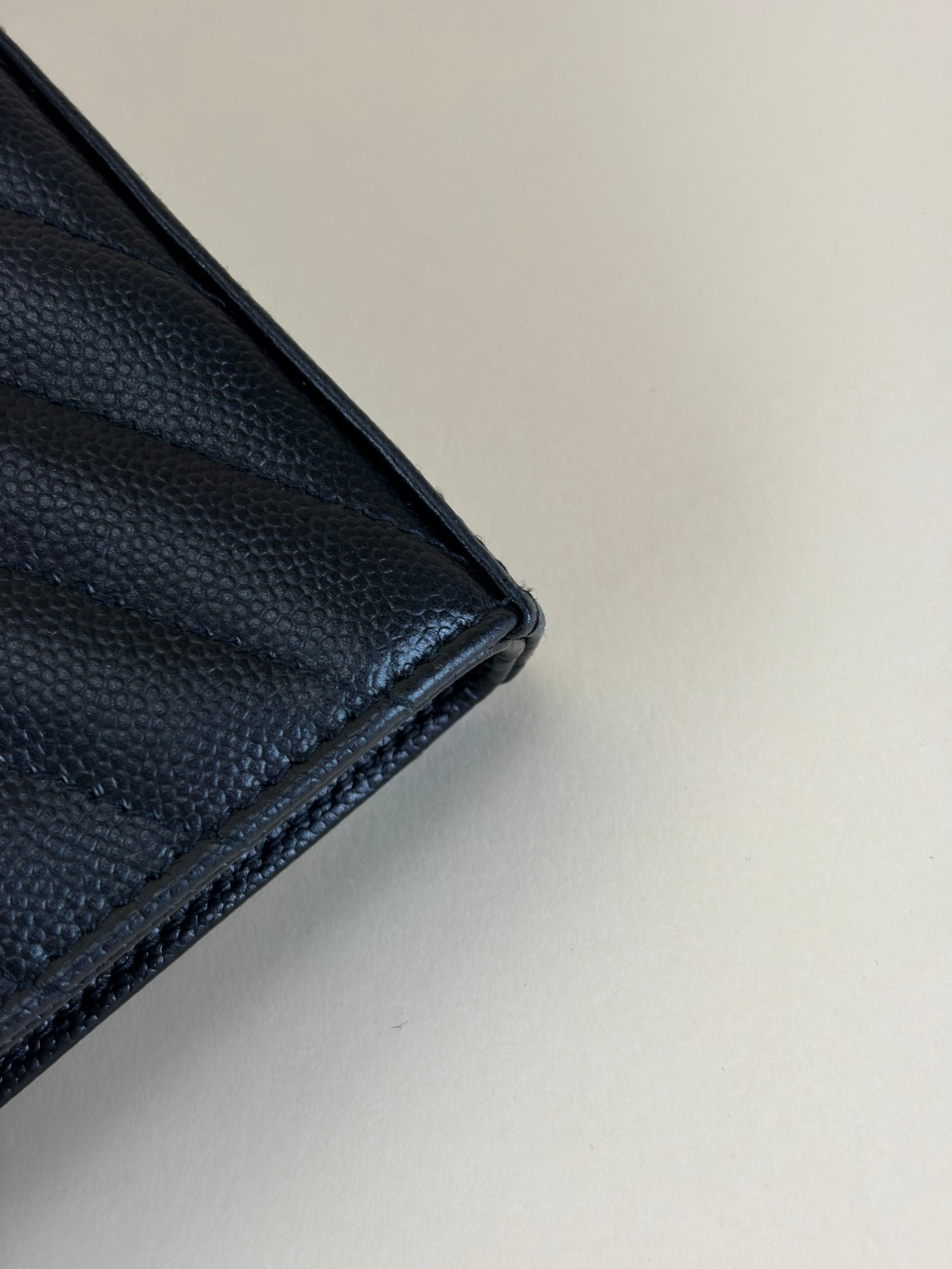 YSL Black Classic Cassandre Wallet On Chain