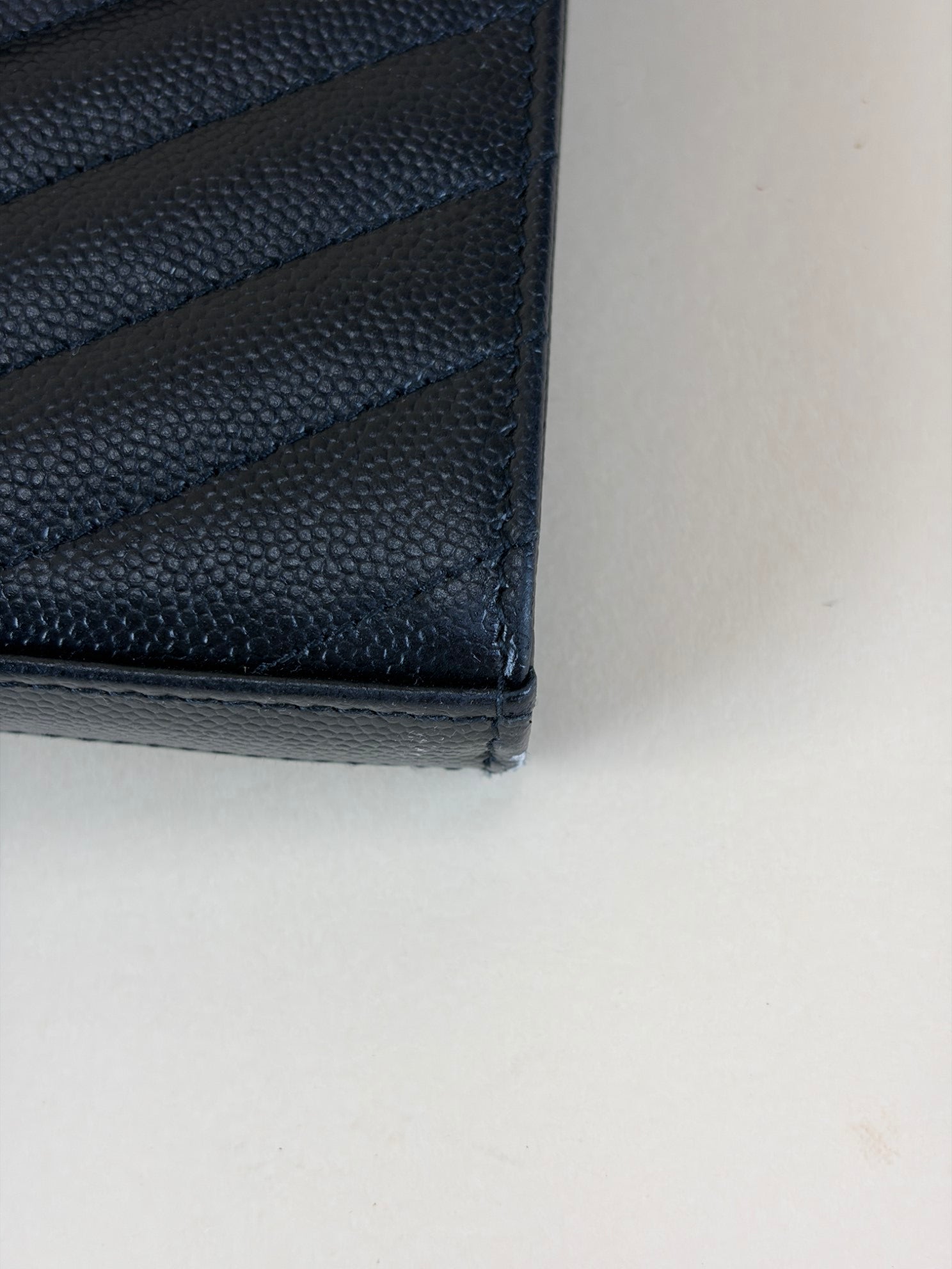 YSL Black Classic Cassandre Wallet On Chain