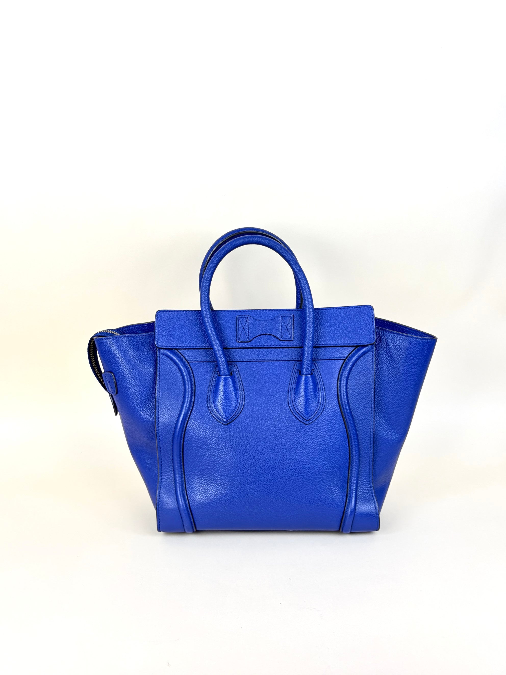 Celine Blue Mini Luggage Tote Bag