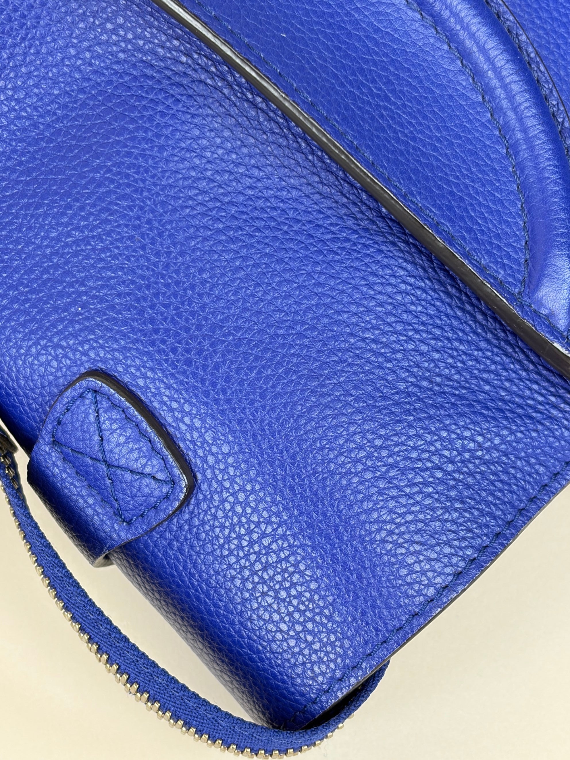 Celine Blue Mini Luggage Tote Bag