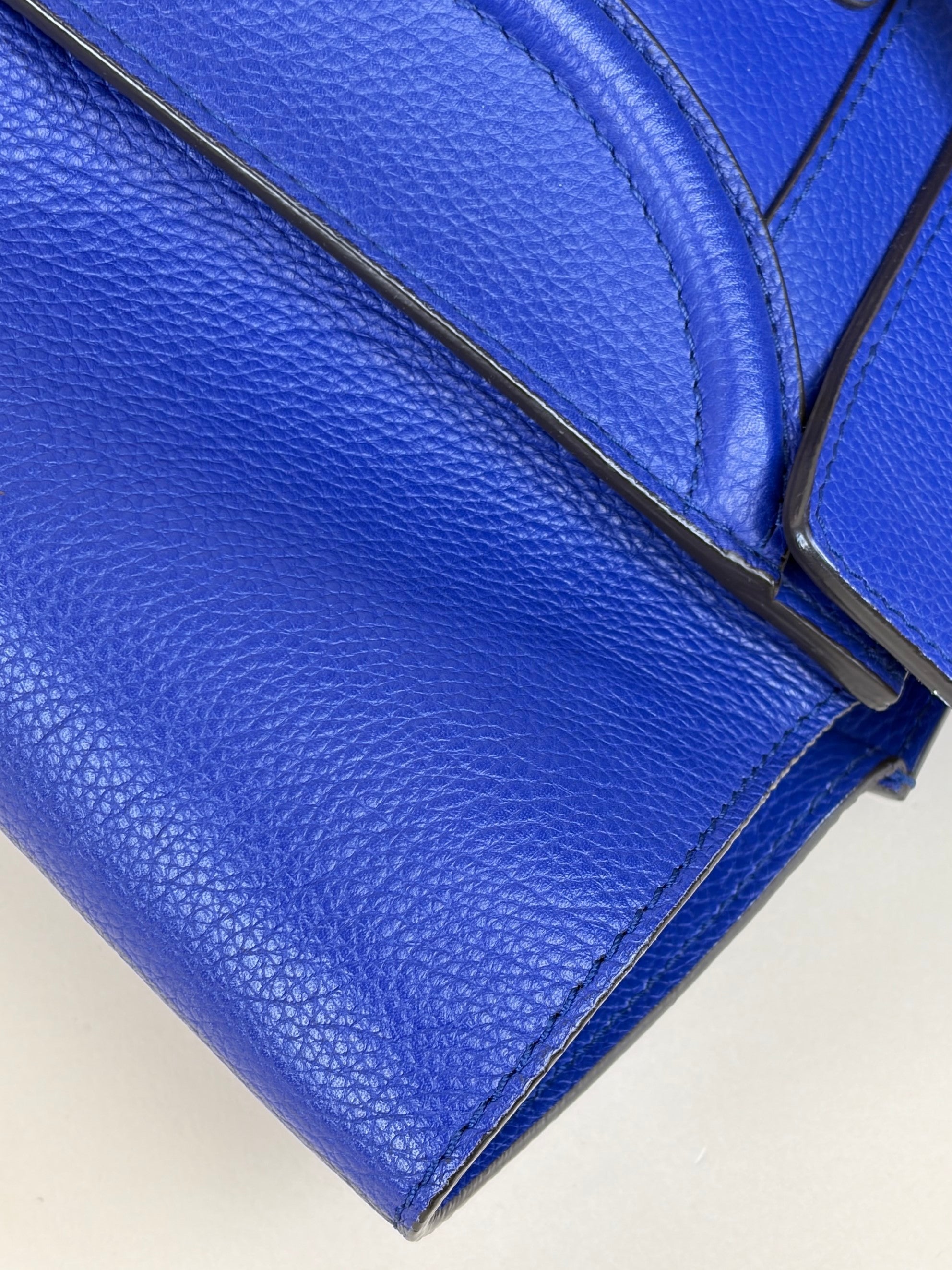 Celine Blue Mini Luggage Tote Bag