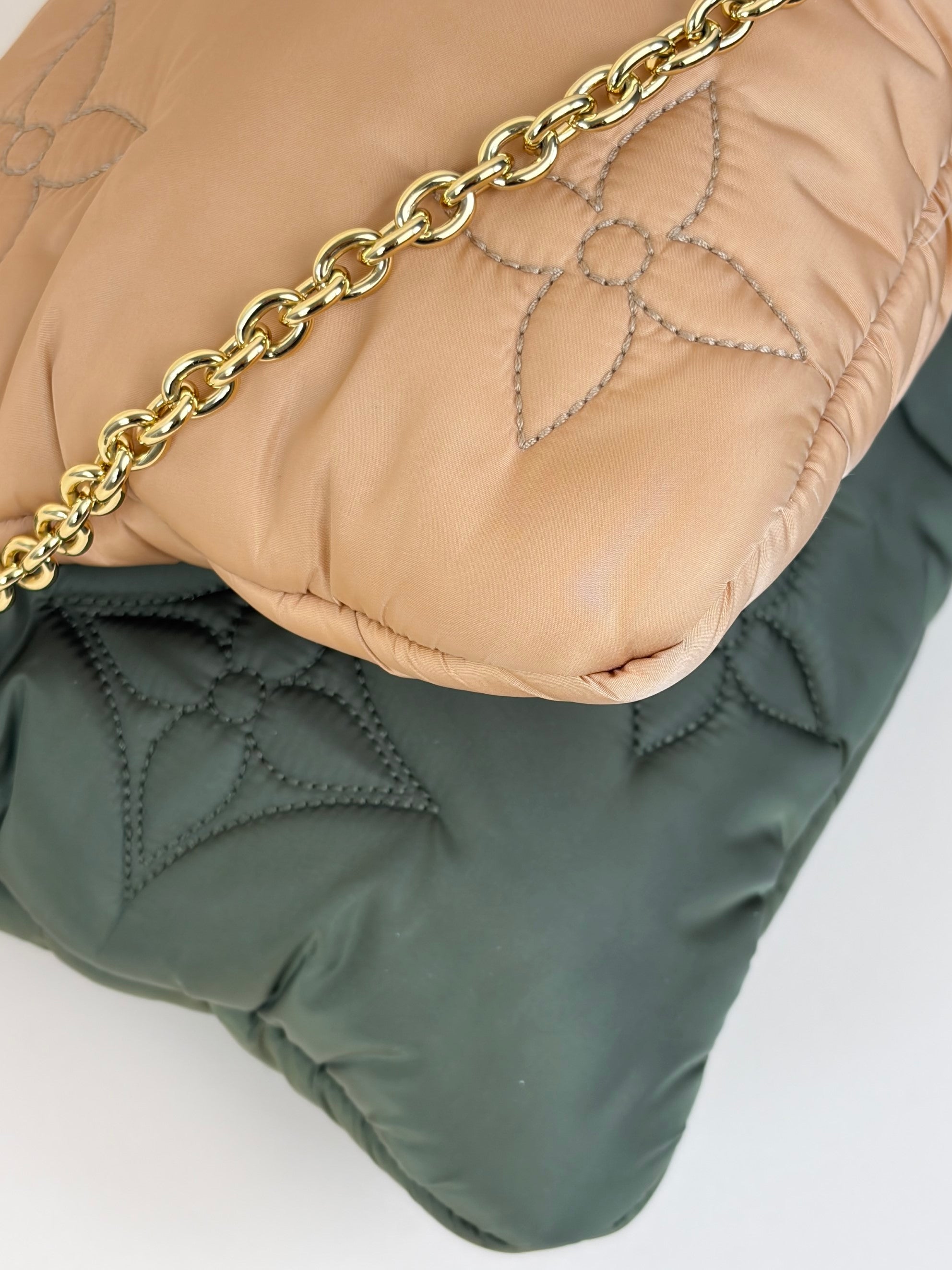 louis Vuitton Kaki beige econyl monogram maxi multi pochette