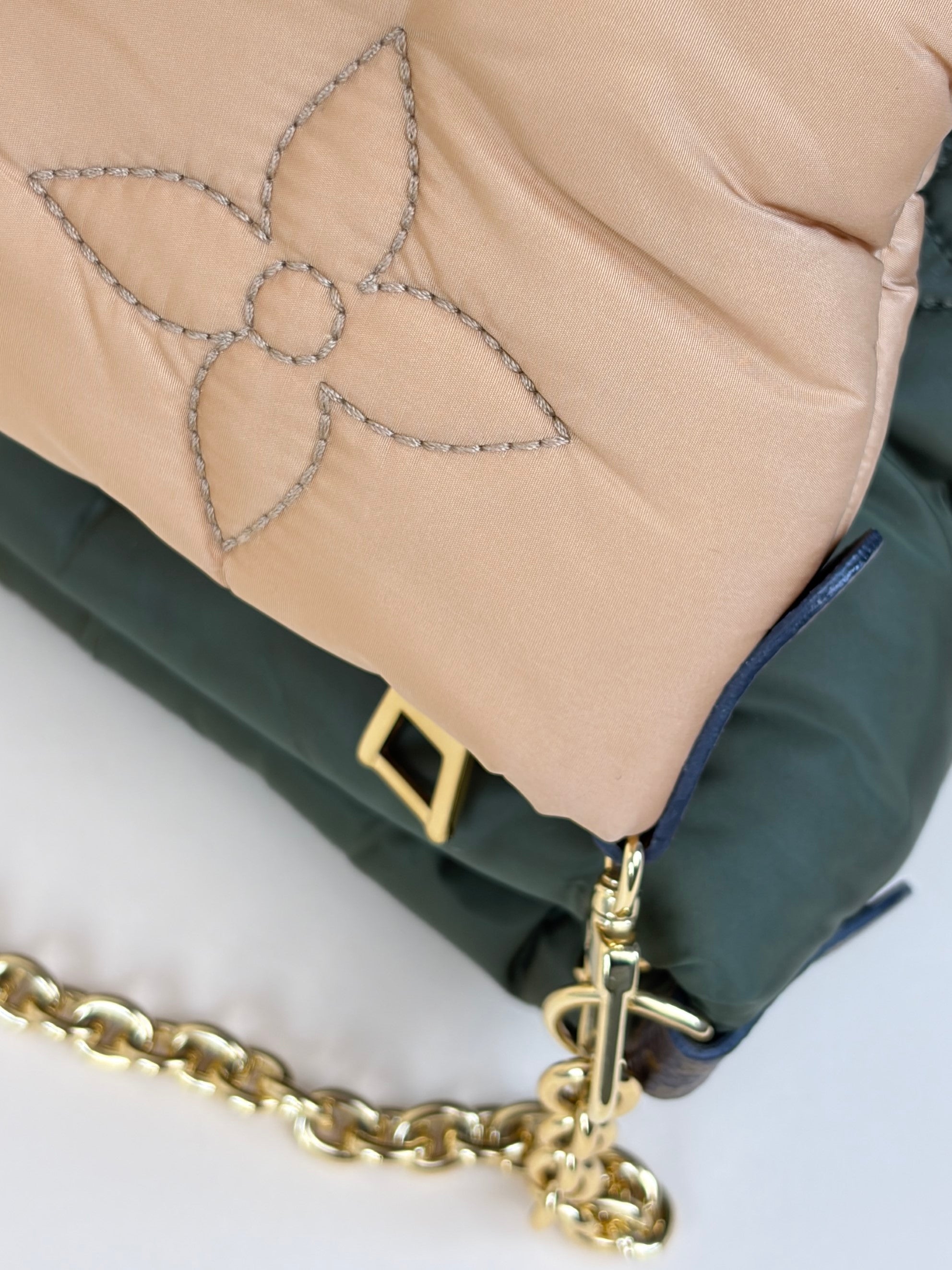 louis Vuitton Kaki beige econyl monogram maxi multi pochette