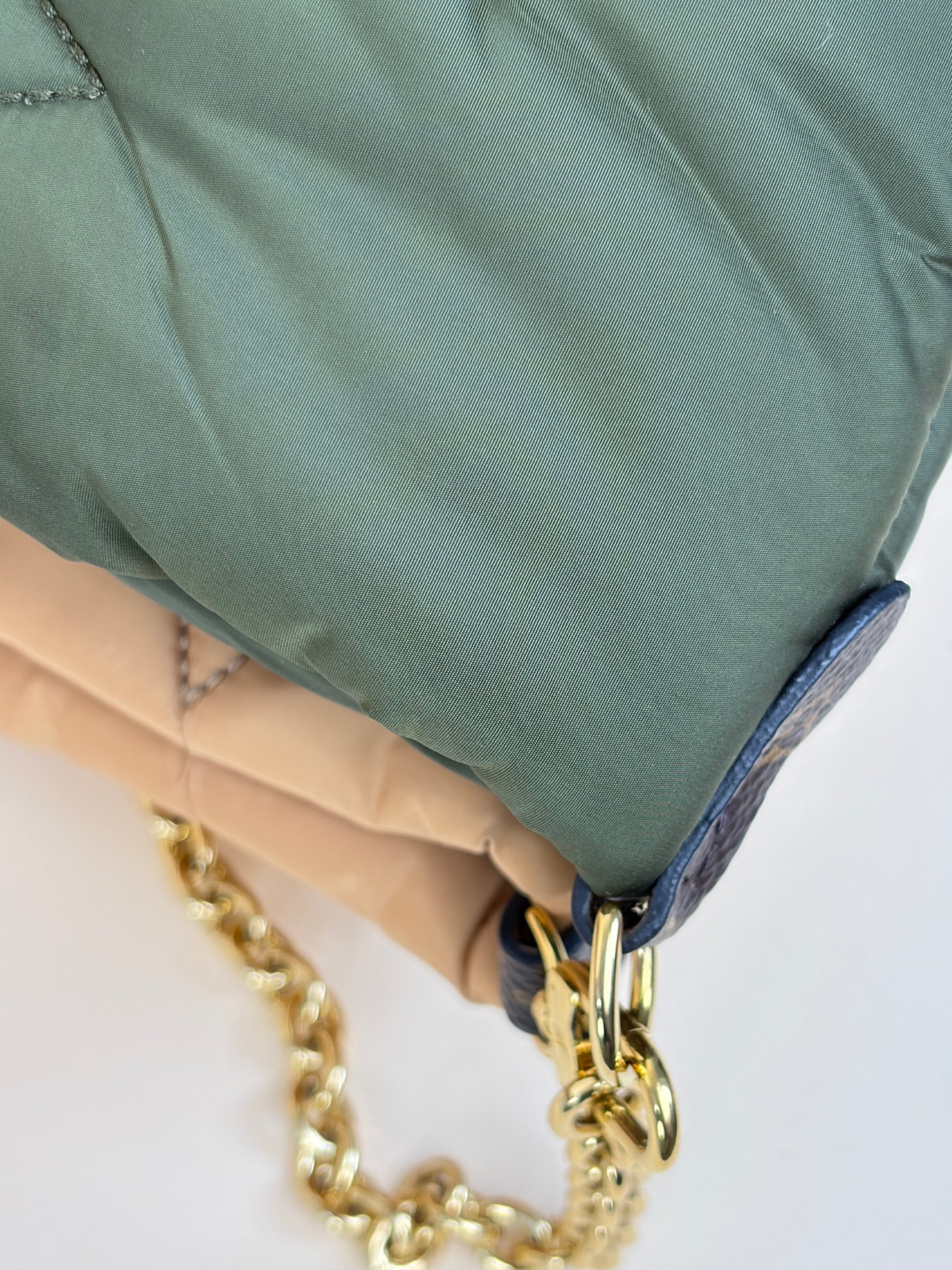 louis Vuitton Kaki beige econyl monogram maxi multi pochette