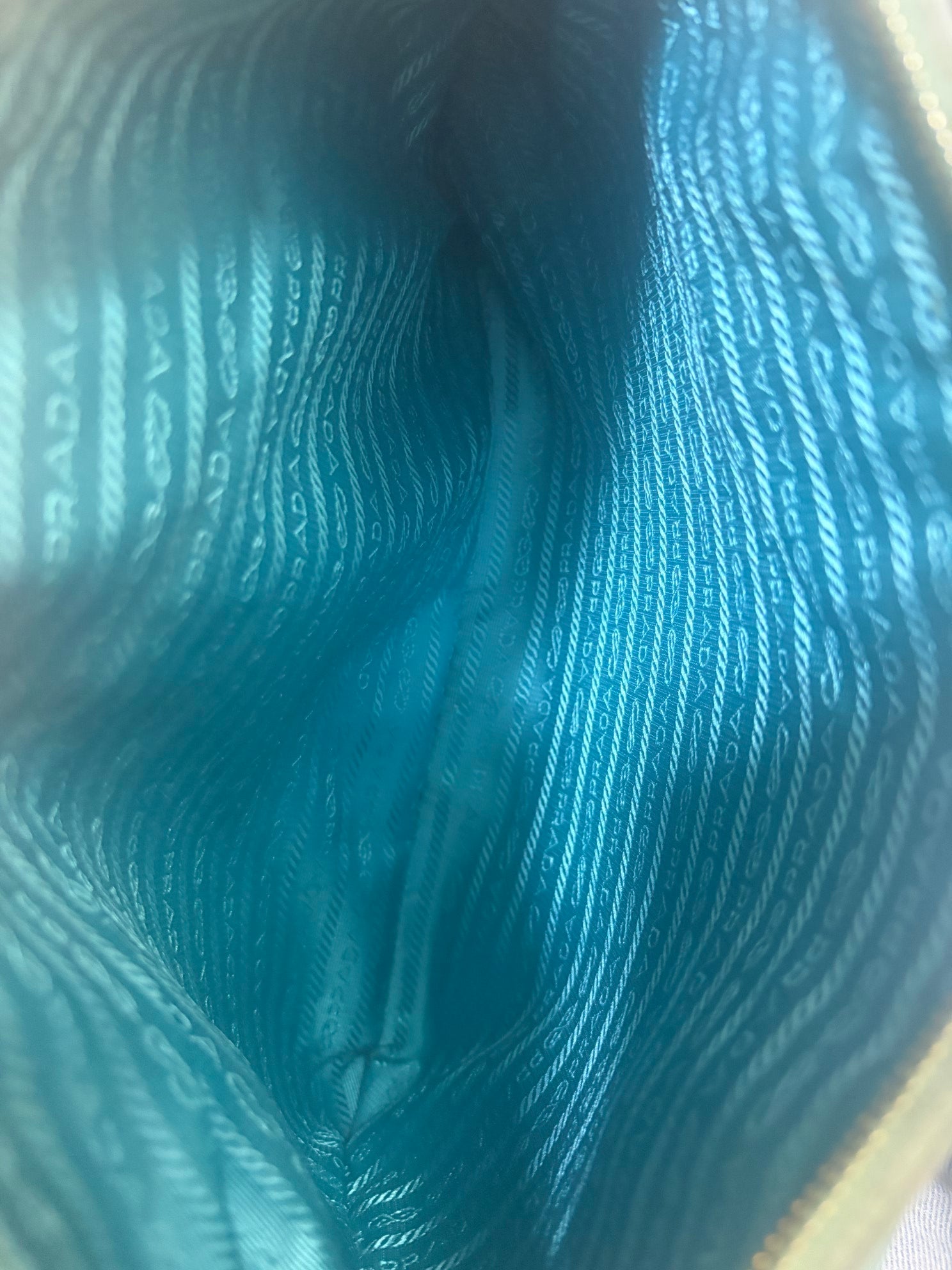 Prada cobalt Saffia no leather promenade small tote bag