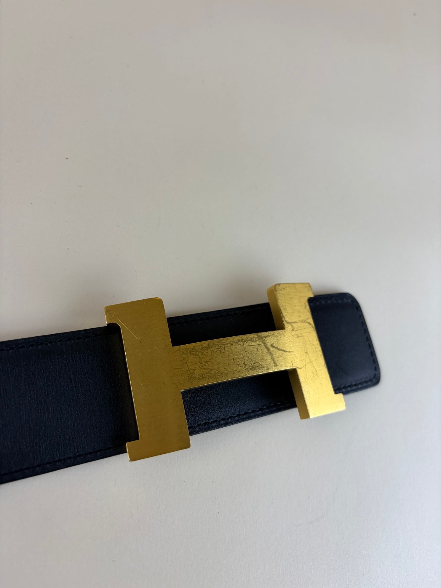 Hermes Bicolor Constance Belt Buckle 40mm Belt